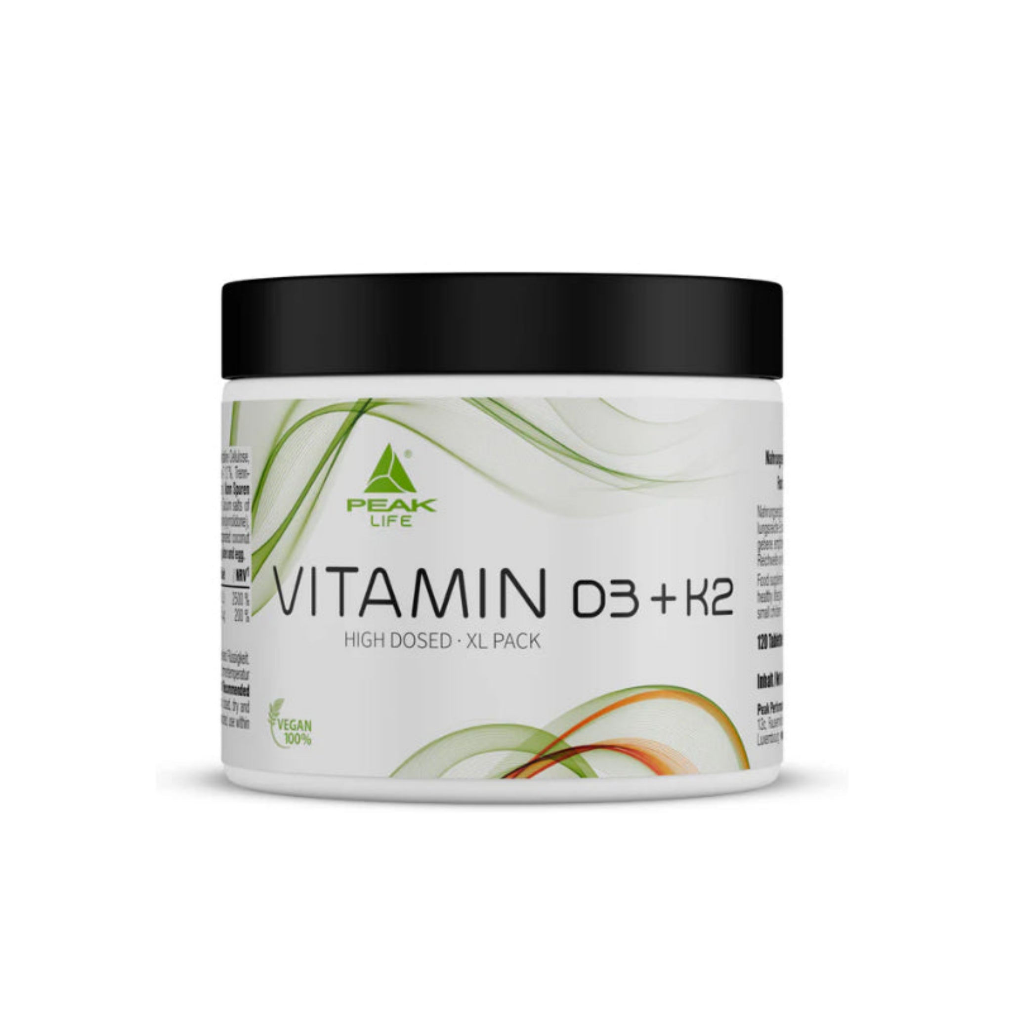 Peak Vitamin D3 + K2 (120 Tabletten)