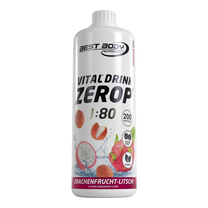Best Body Nutrition Vital Drink Zerop 1:80 1L Drachenfrucht-Litschi