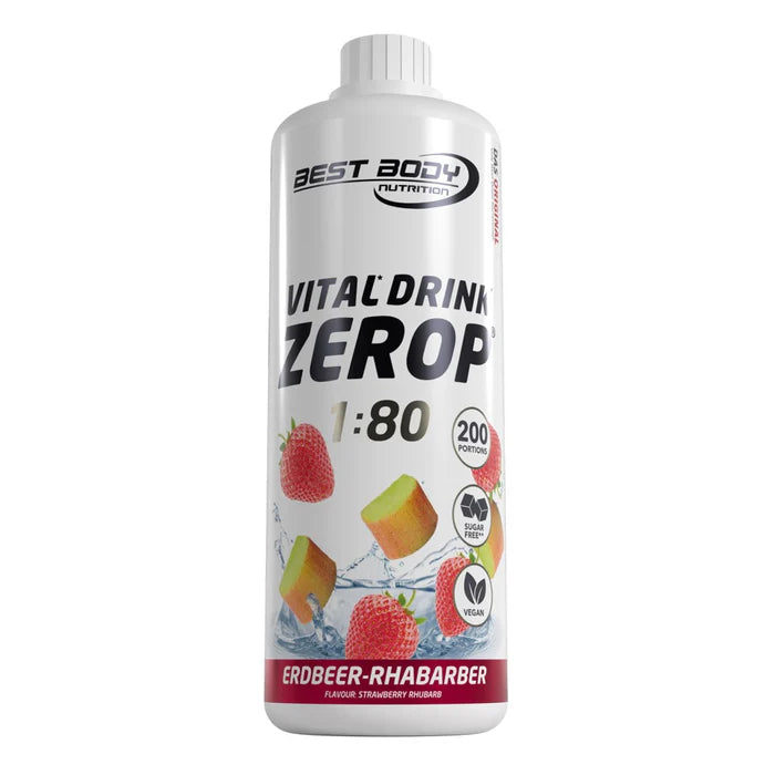 Best Body Nutrition Vital Drink Zerop 1:80 1L Erdbeer-Rhabarber