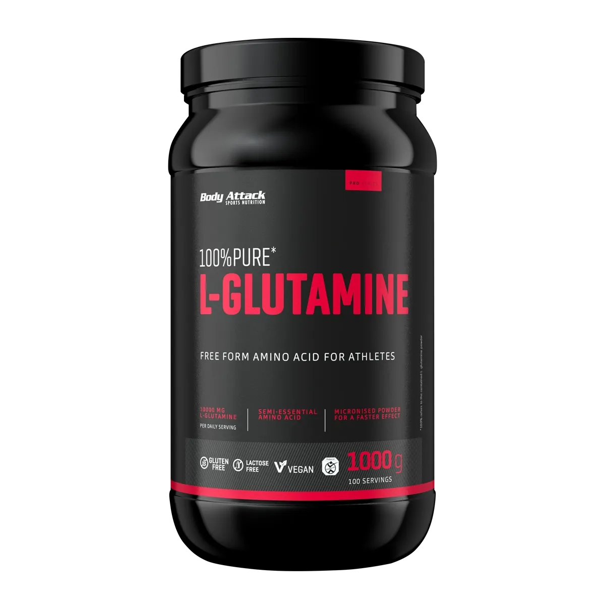 Body Attack 100 % Pure L Glutamine 1000g
