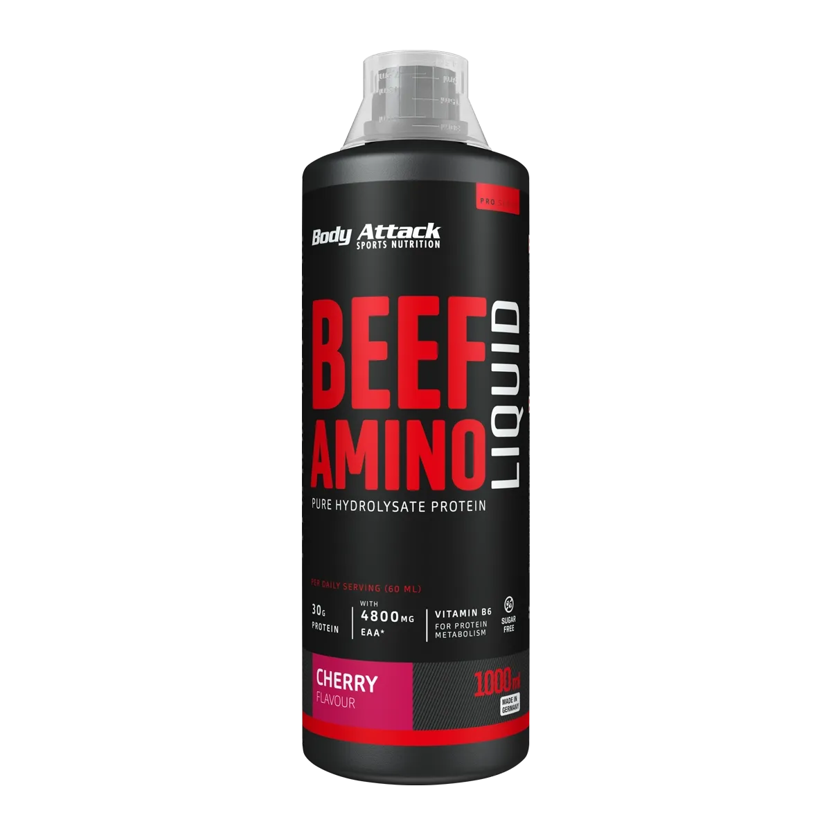 Body Attack Beef Amino Liquid 1L Cherry