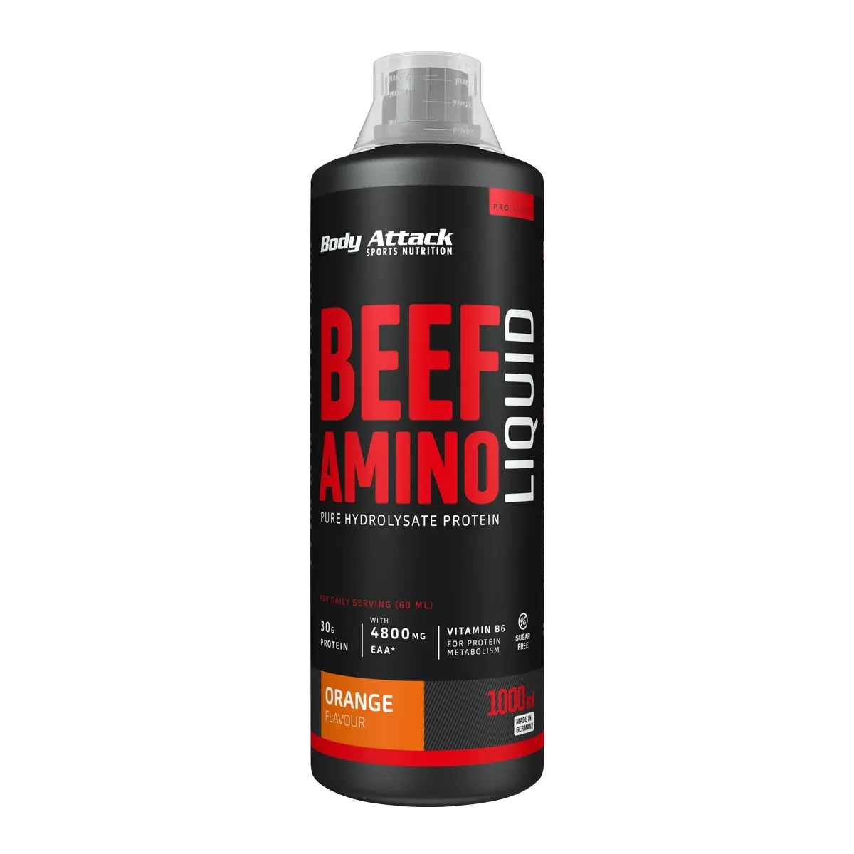 Body Attack Beef Amino Liquid 1L Orange