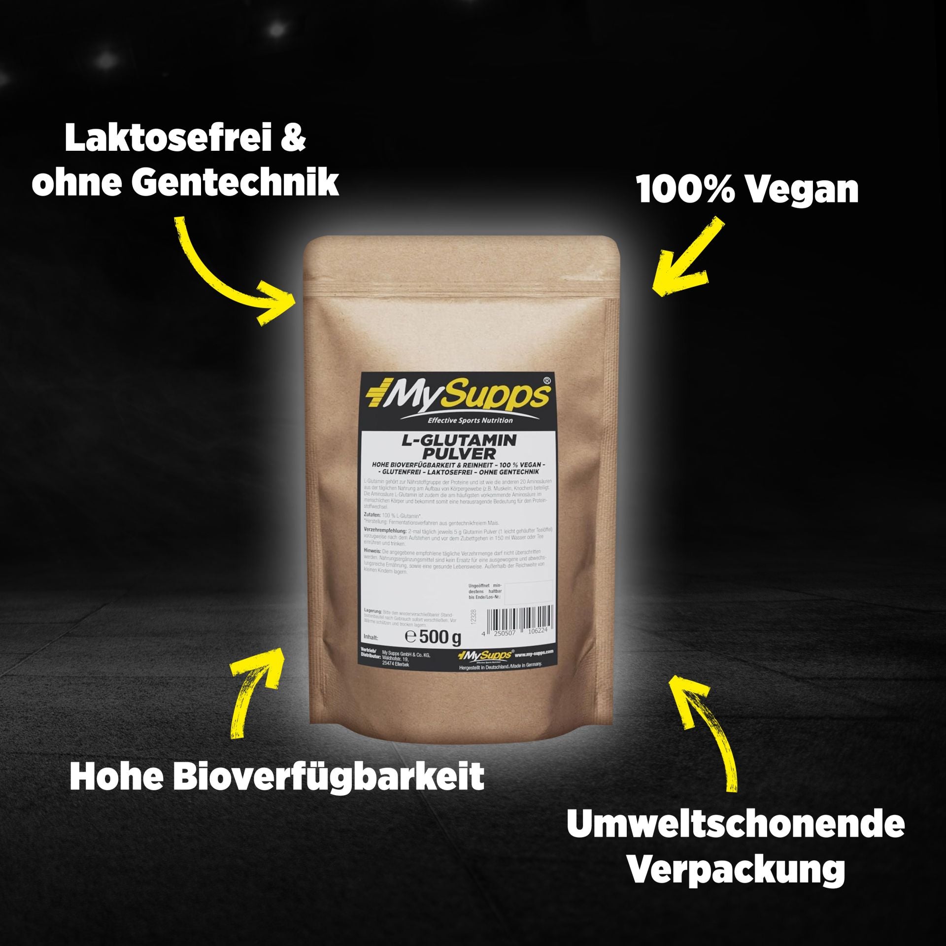 MySupps L-Glutamin Pulver 500g