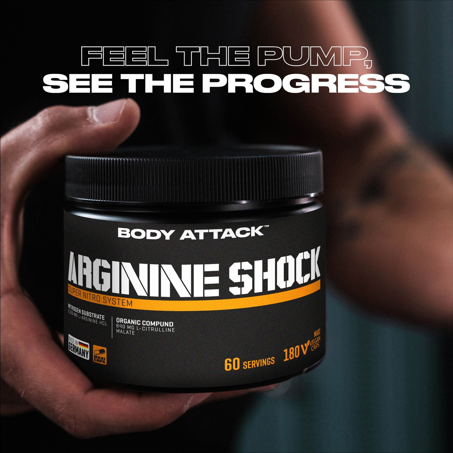 Body Attack Arginine Shock 180 Kapseln