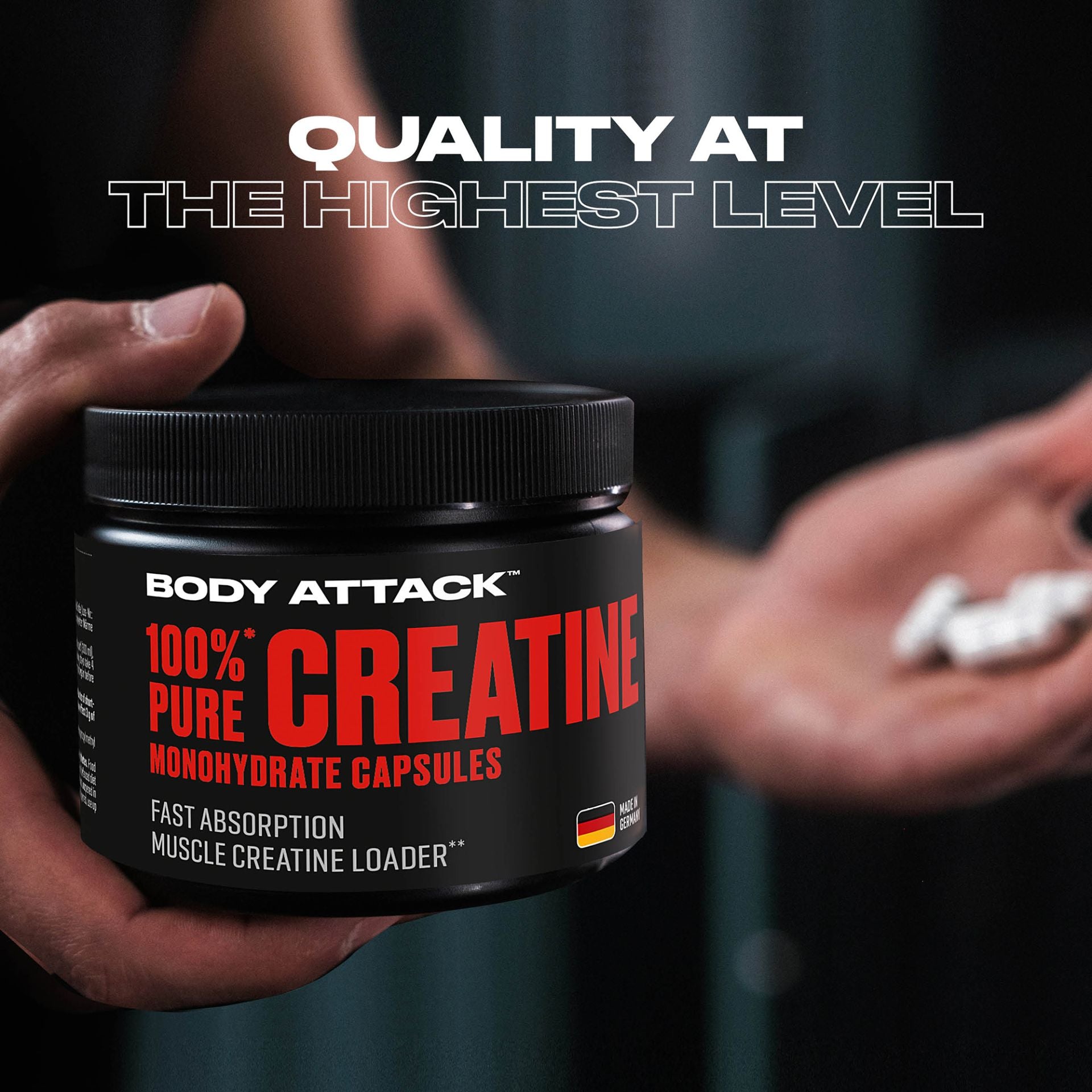 Body Attack 100% Pure Creatine 600 Kapseln