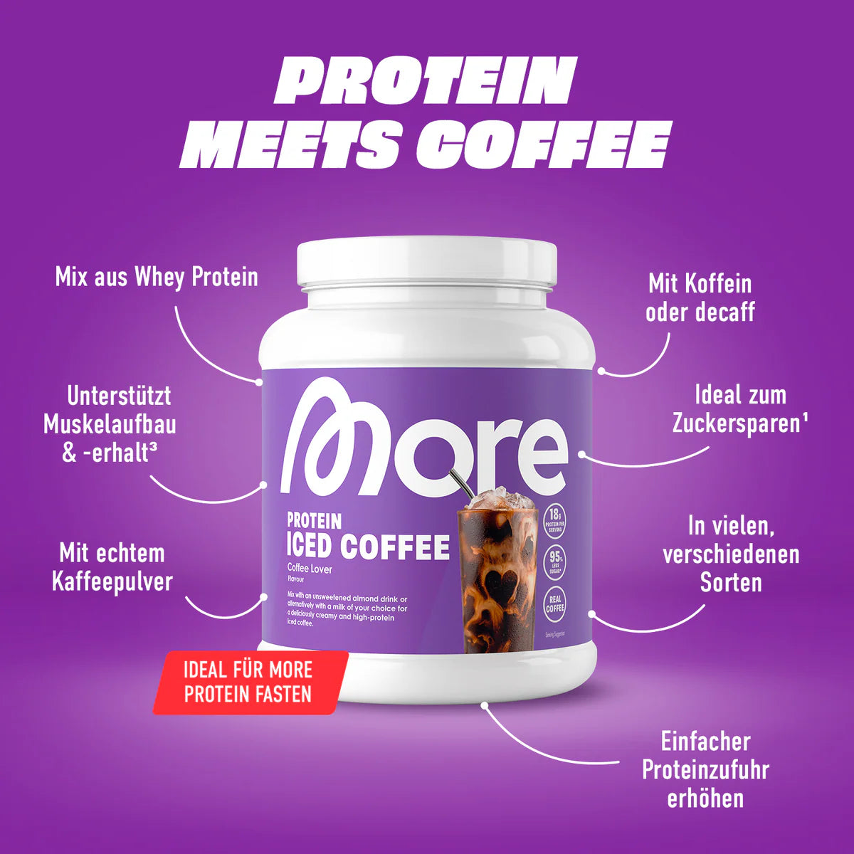 More Nutrition Protein Iced Coffee 500g Dark Chocolate Lover