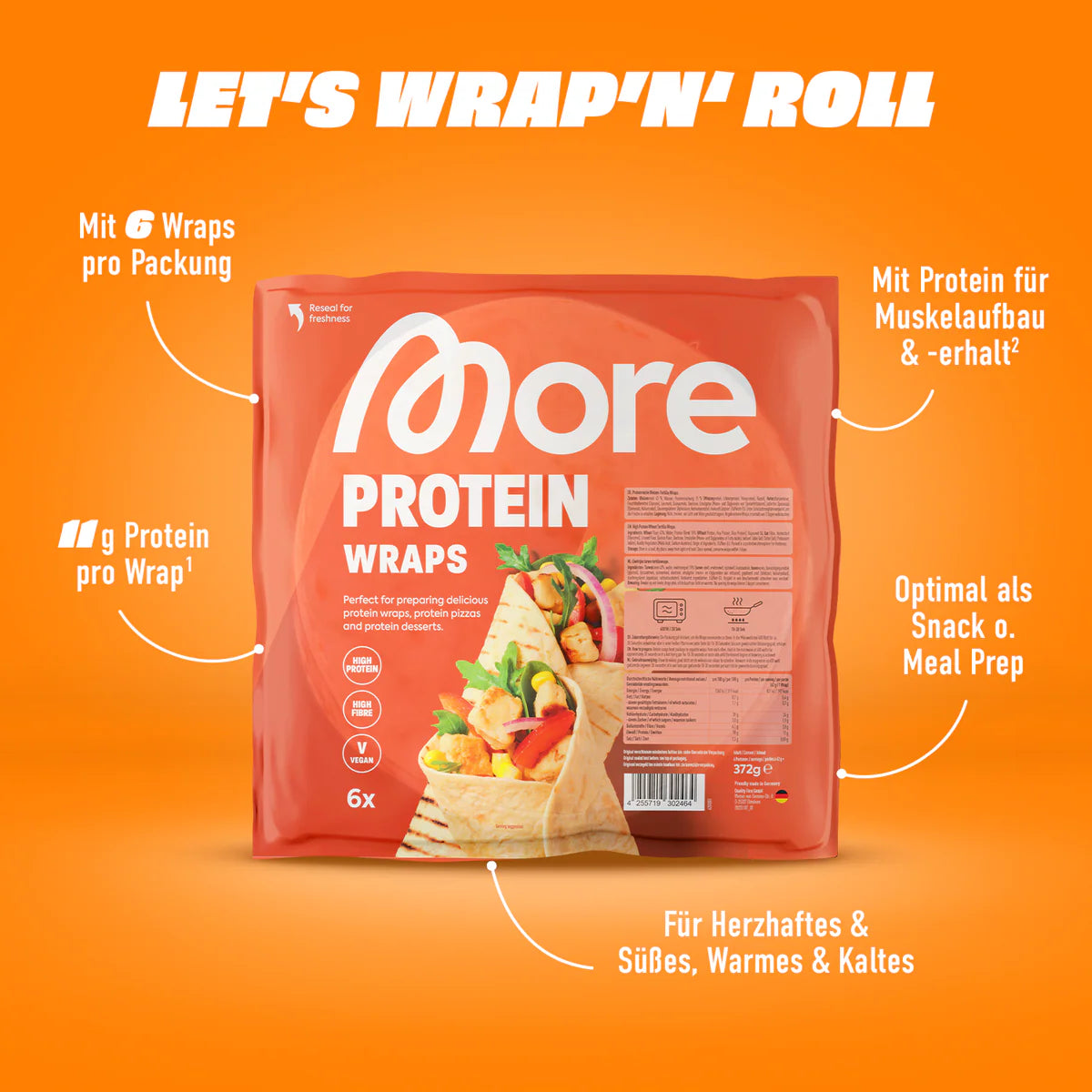 More Nutrition Protein Wrap 6 x 62g