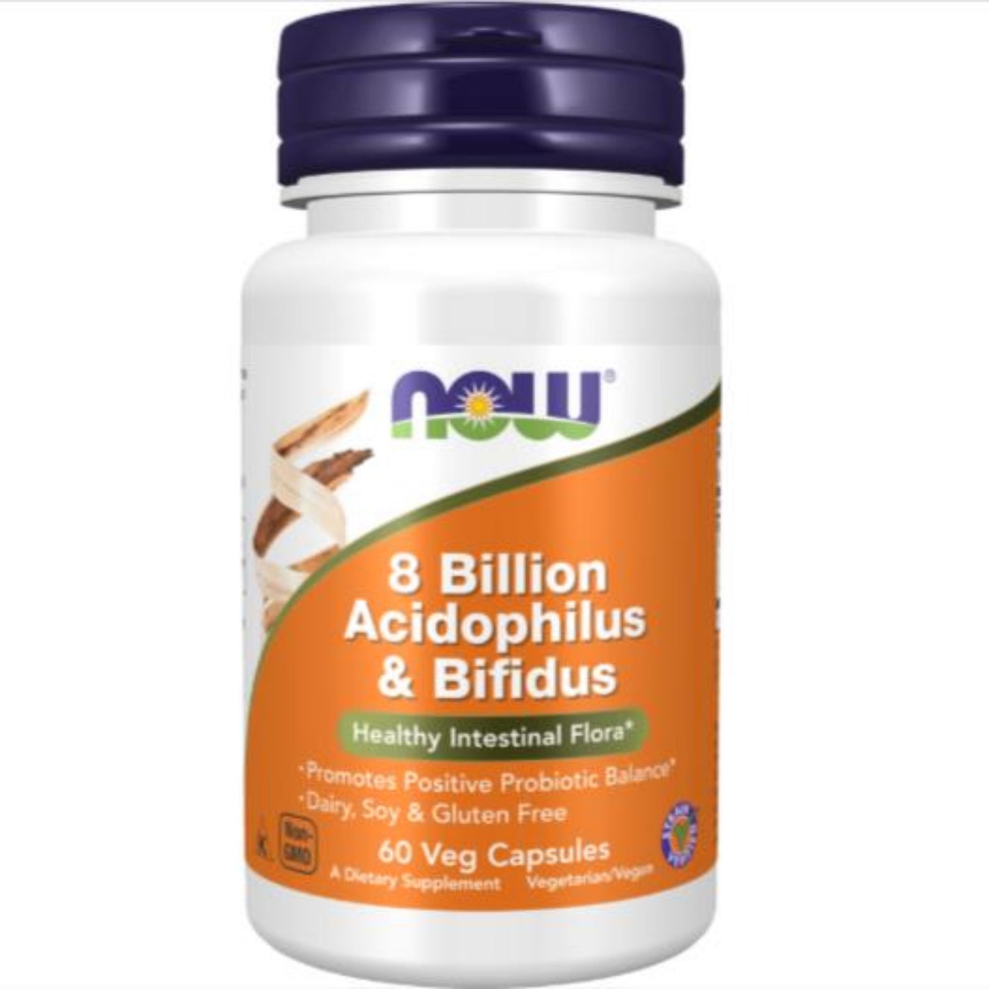 NOW Foods 8 Billion Acidophilus & Bifidus Vegan (60 Kapseln)