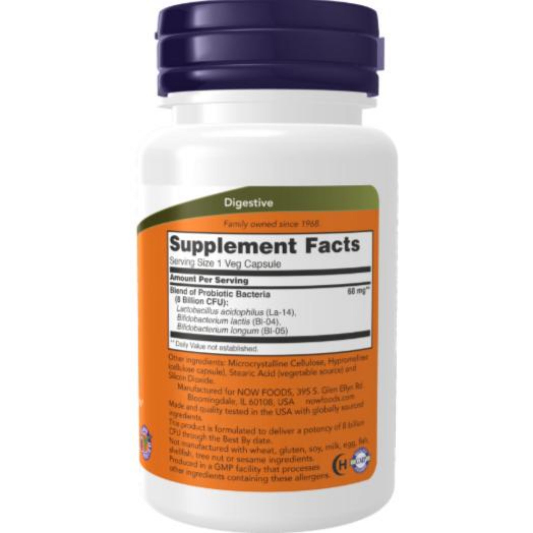 NOW Foods 8 Billion Acidophilus & Bifidus Vegan (60 Kapseln)