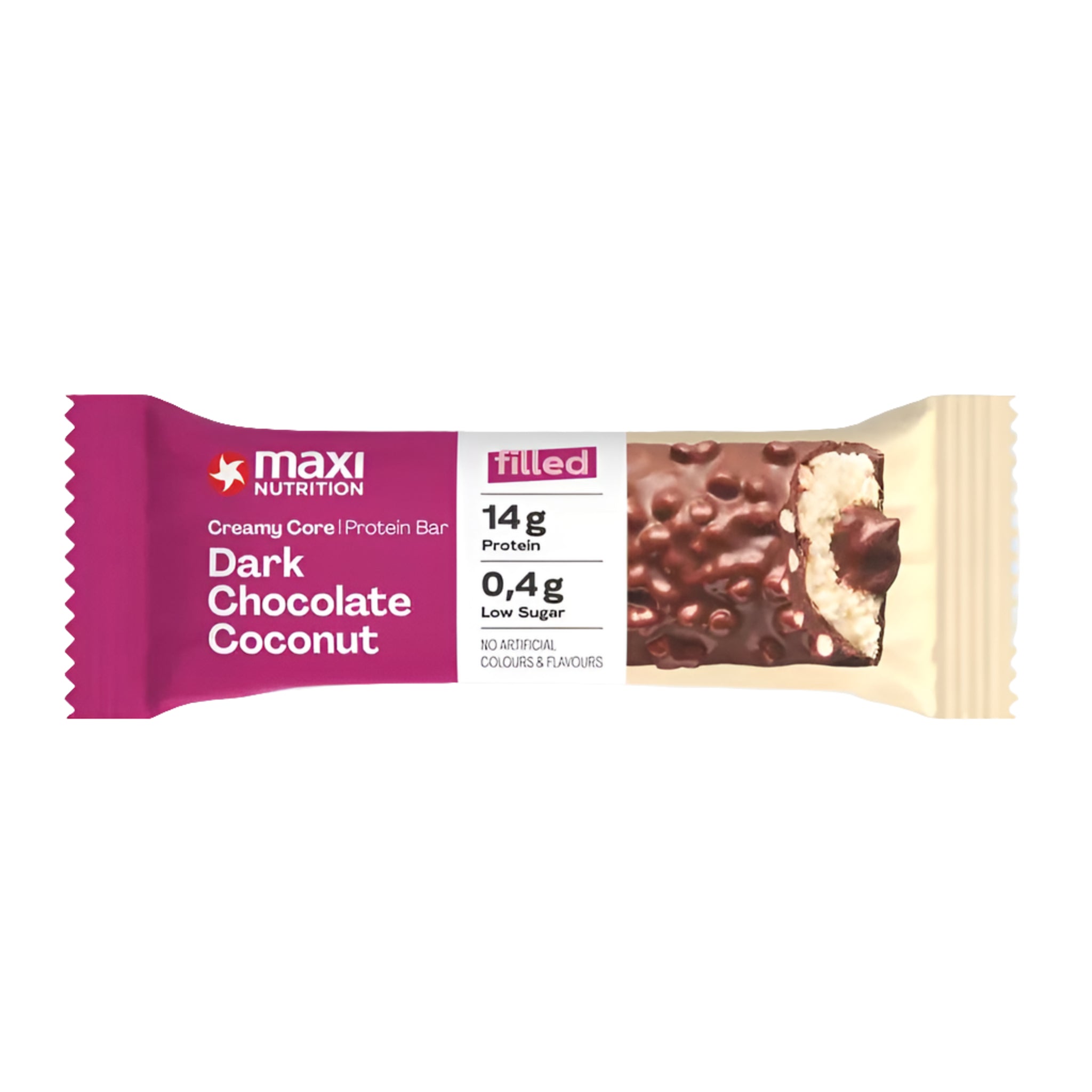 MaxiNutrition Creamy Core Protein Bar 12 x 45g Dark Chocolate Coconut