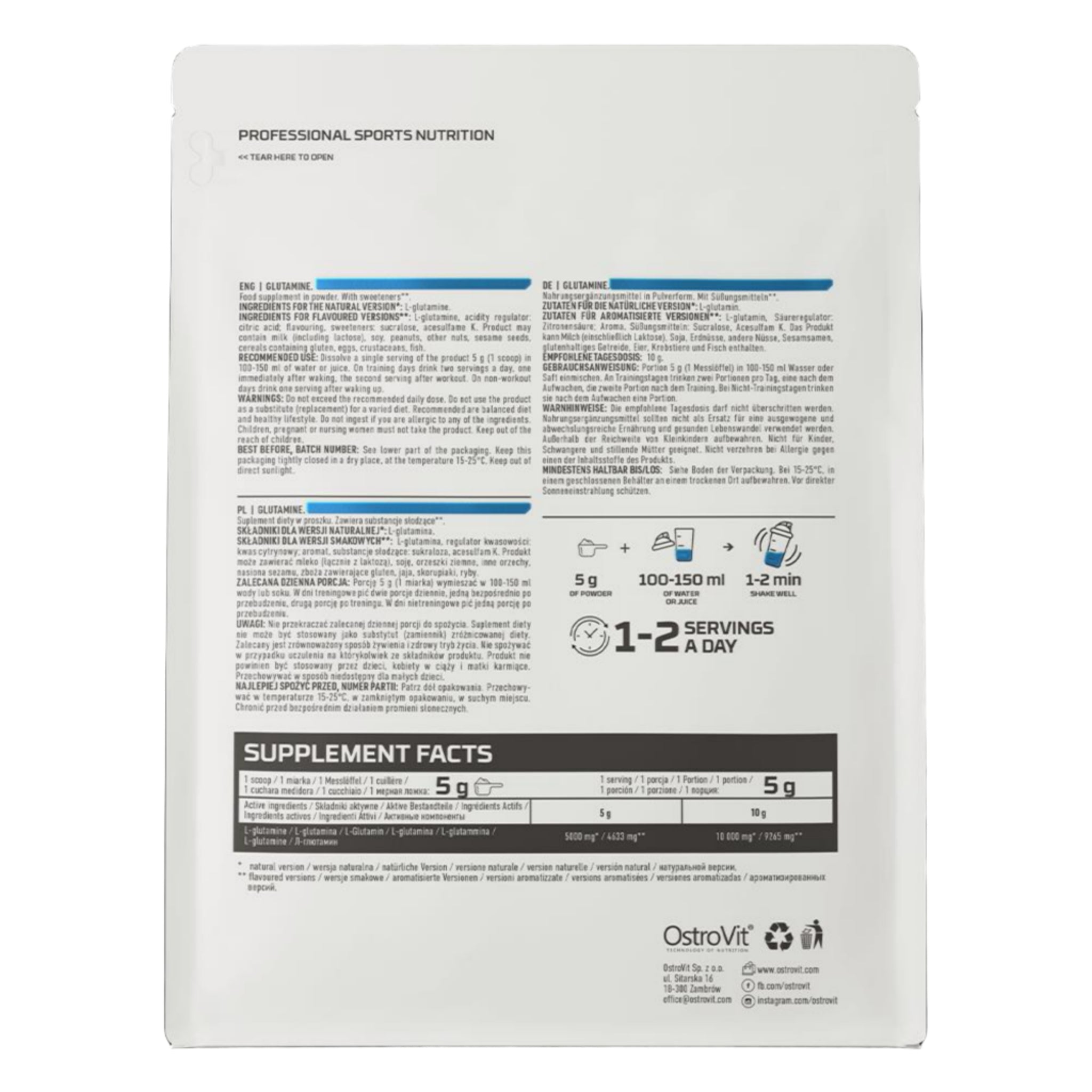 OstroVit Glutamin (500g)