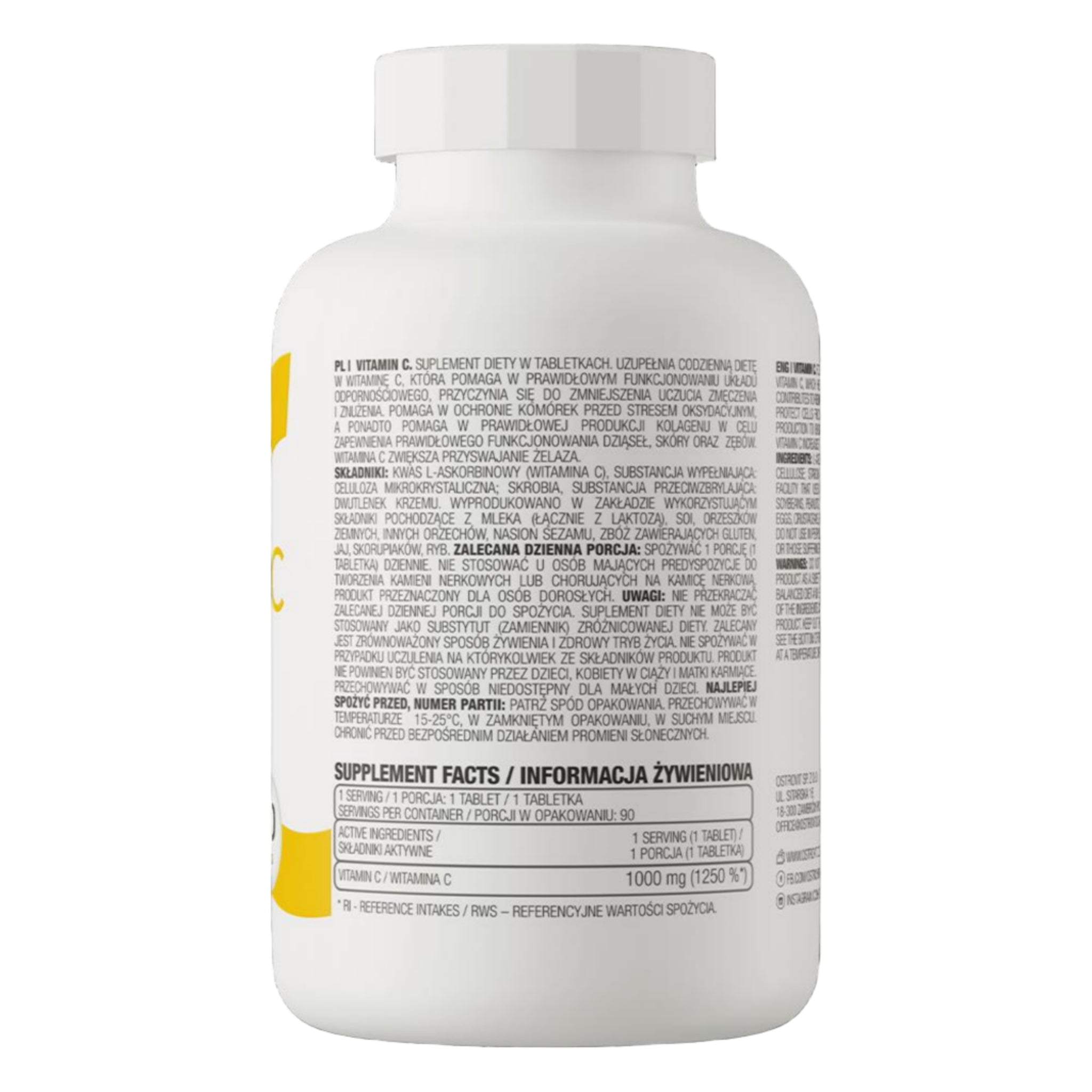 OstroVit Vitamin C 1000mg (90 Tabletten)