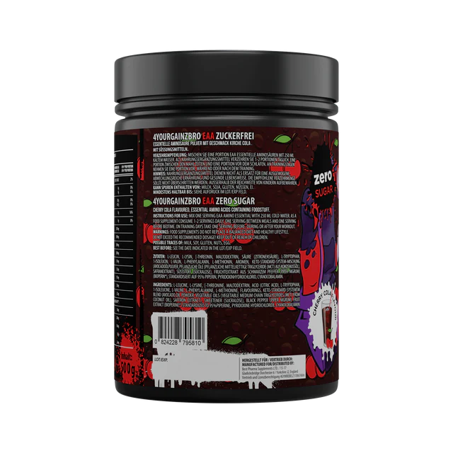 BPS Pharma 4 Your Gainz Bro EAAs (500g) Cherry Cola