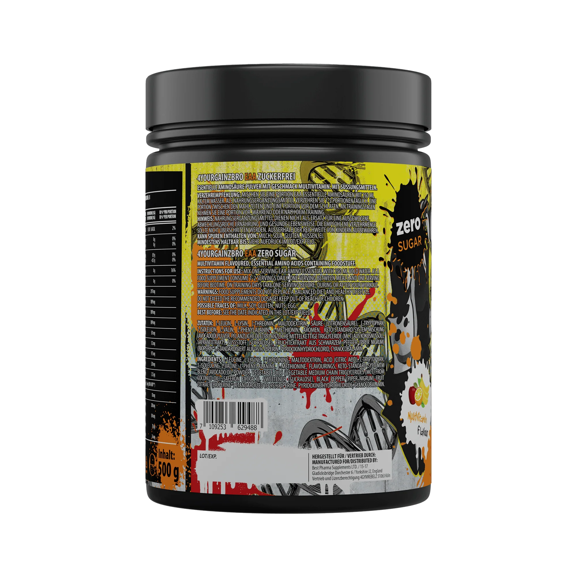 BPS Pharma 4 Your Gainz Bro EAAs 500g Multivitamin Flavour