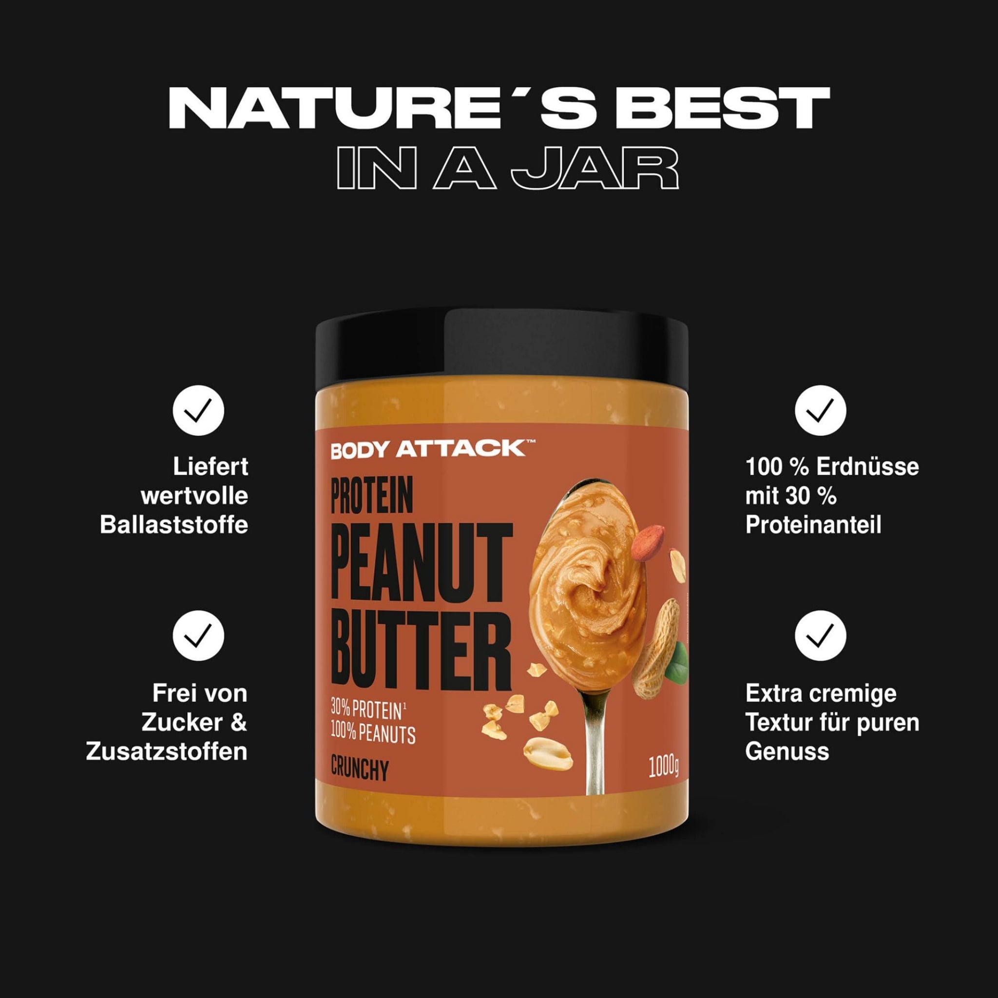 Body Attack Protein Peanut Butter 1000g