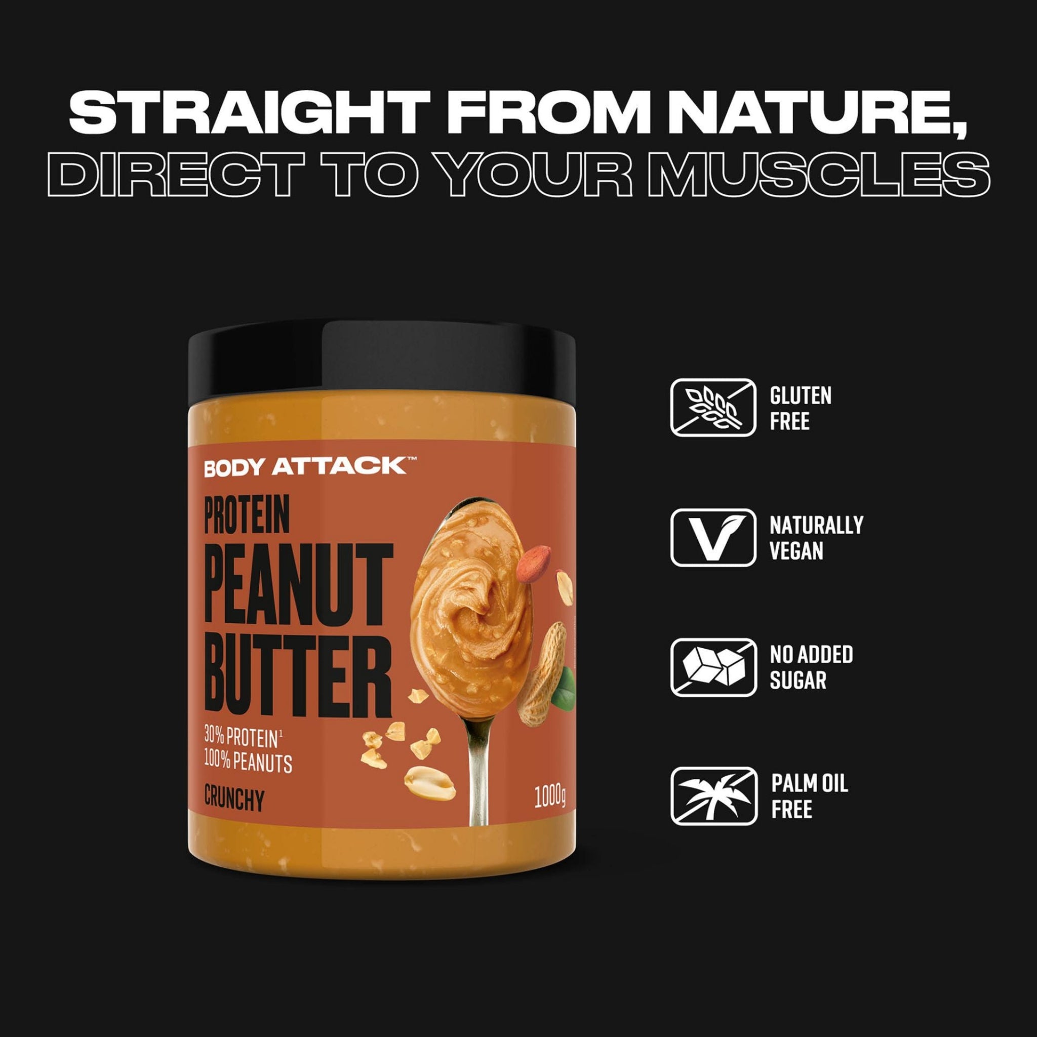 Body Attack Protein Peanut Butter 1000g