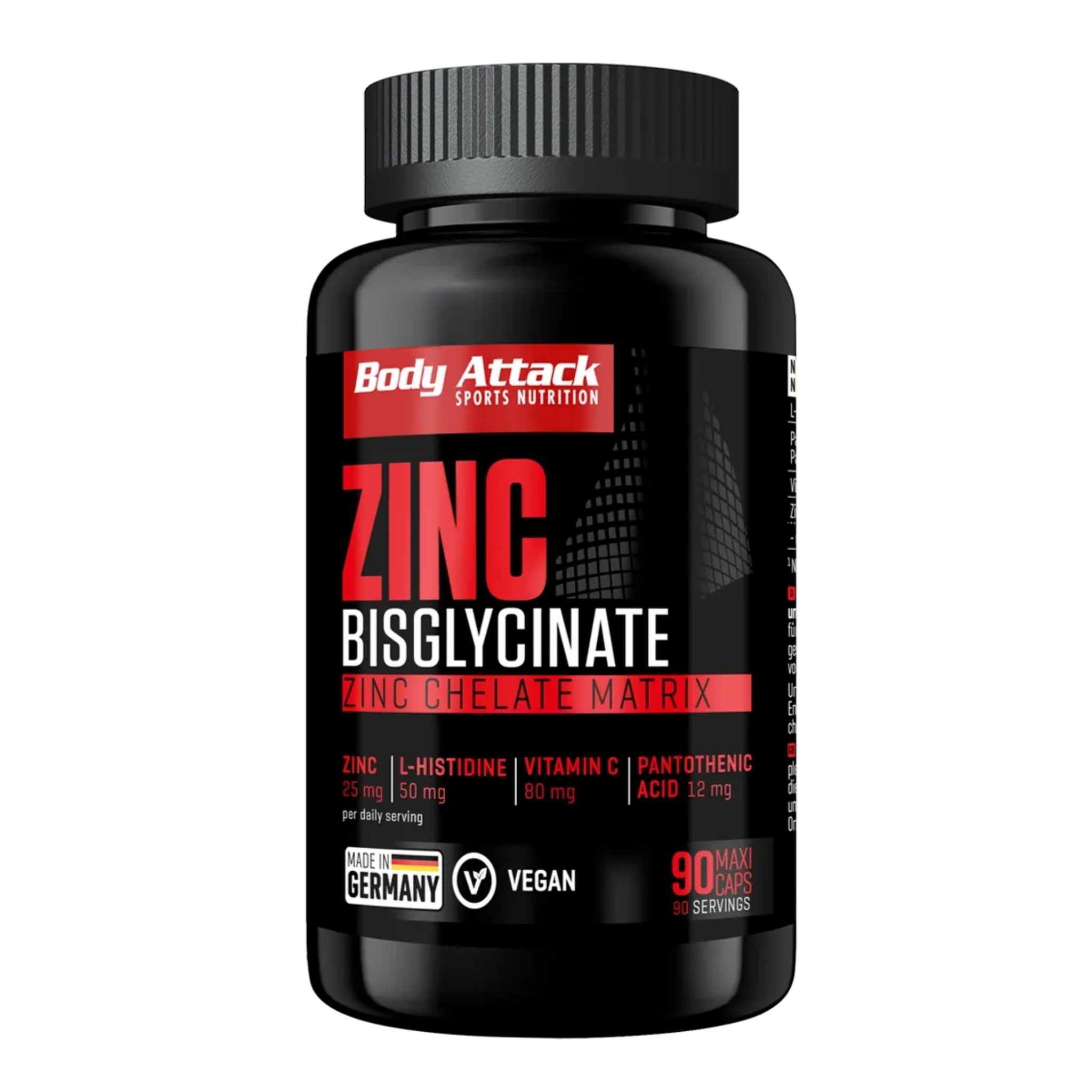 Body Attack Zinc Bisglycinate · 90 Kapseln