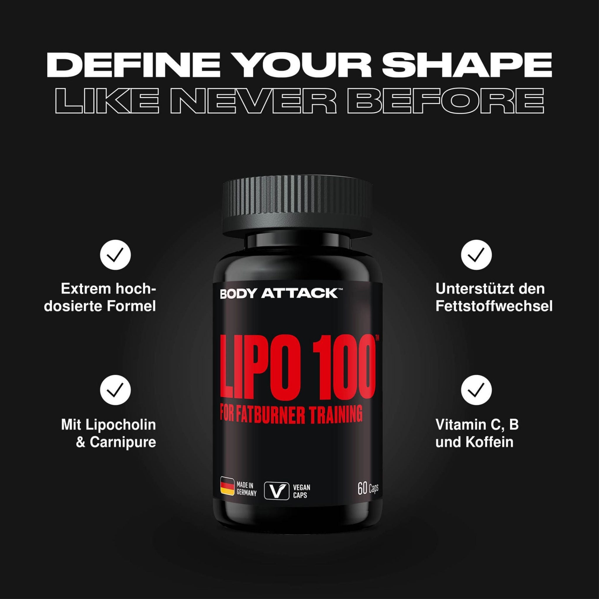 Body Attack Lipo 100 · 60 Kapseln