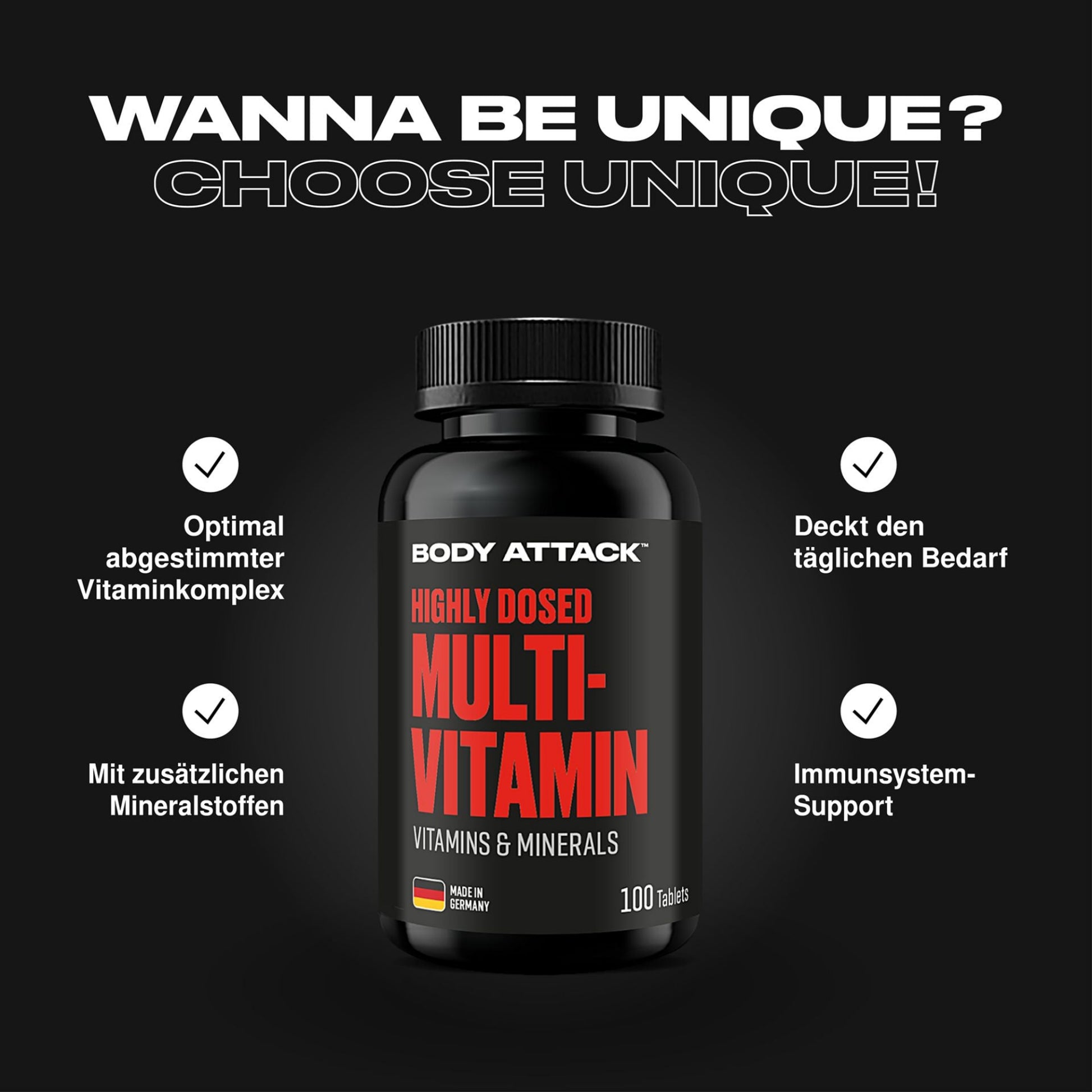 Body Attack Multi Vitamin · 100 Tabletten