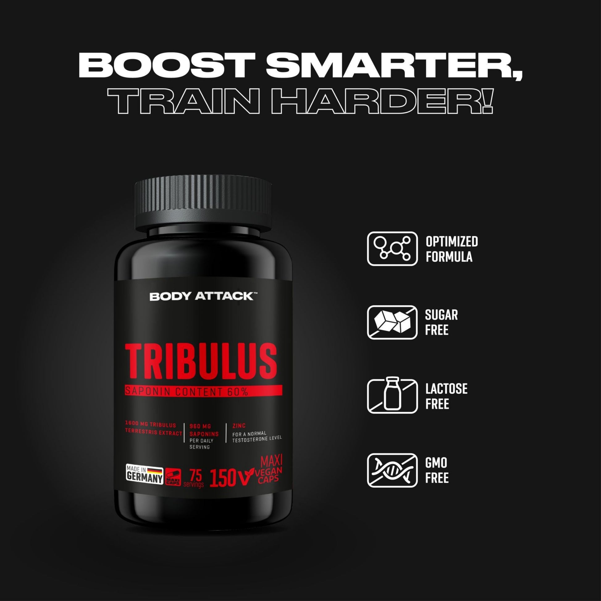 Body Attack Tribulus · 150 Kapseln
