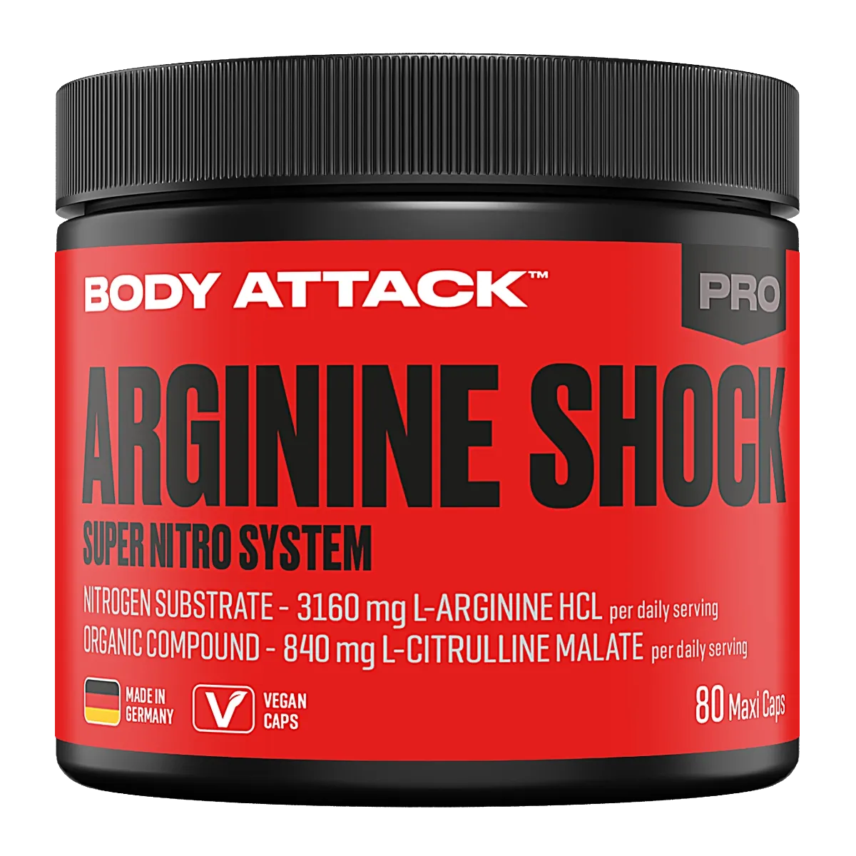 Body Attack Arginine Shock 80 Kapseln