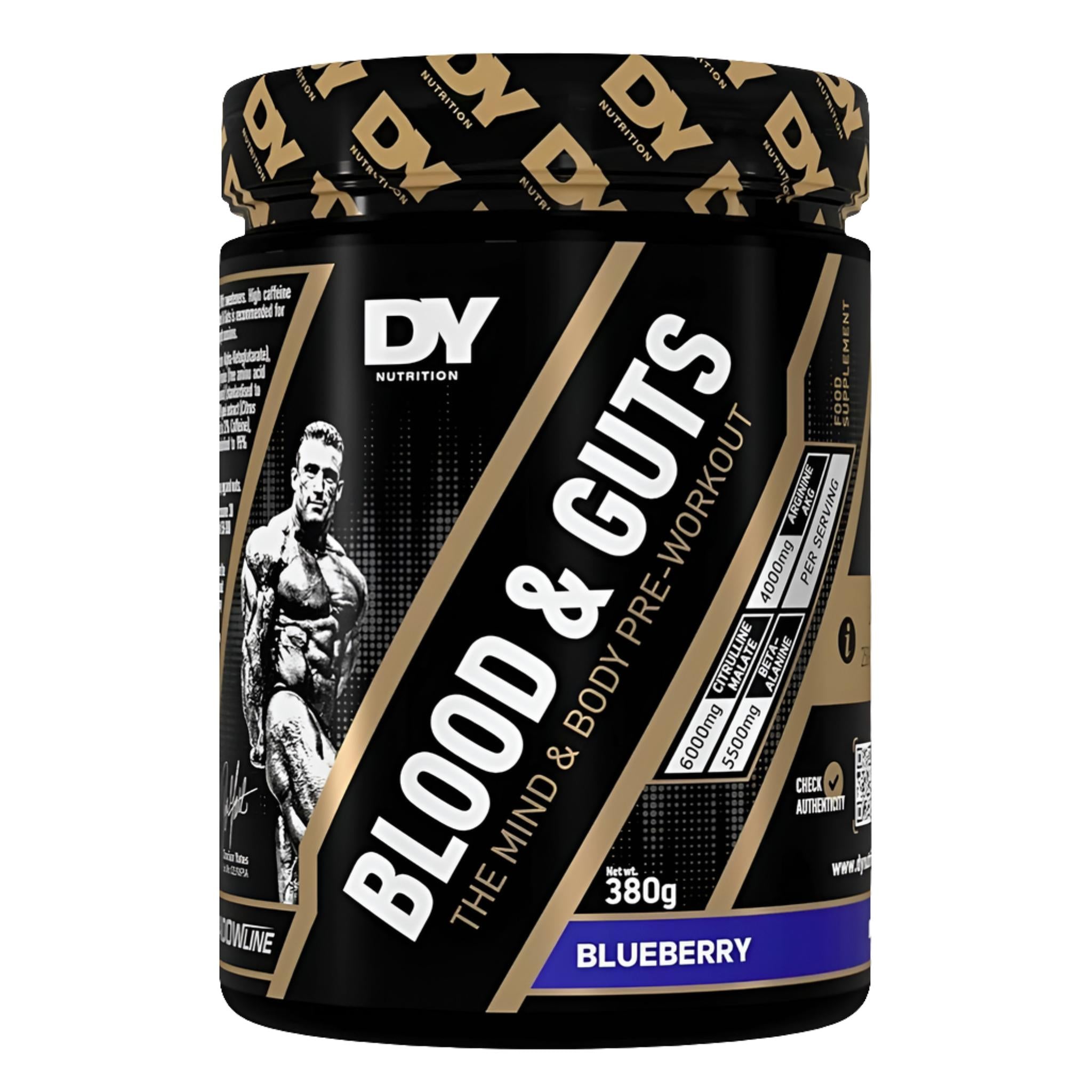 DY Nutrition Blood & Guts Pre-Workout 380g Blueberry