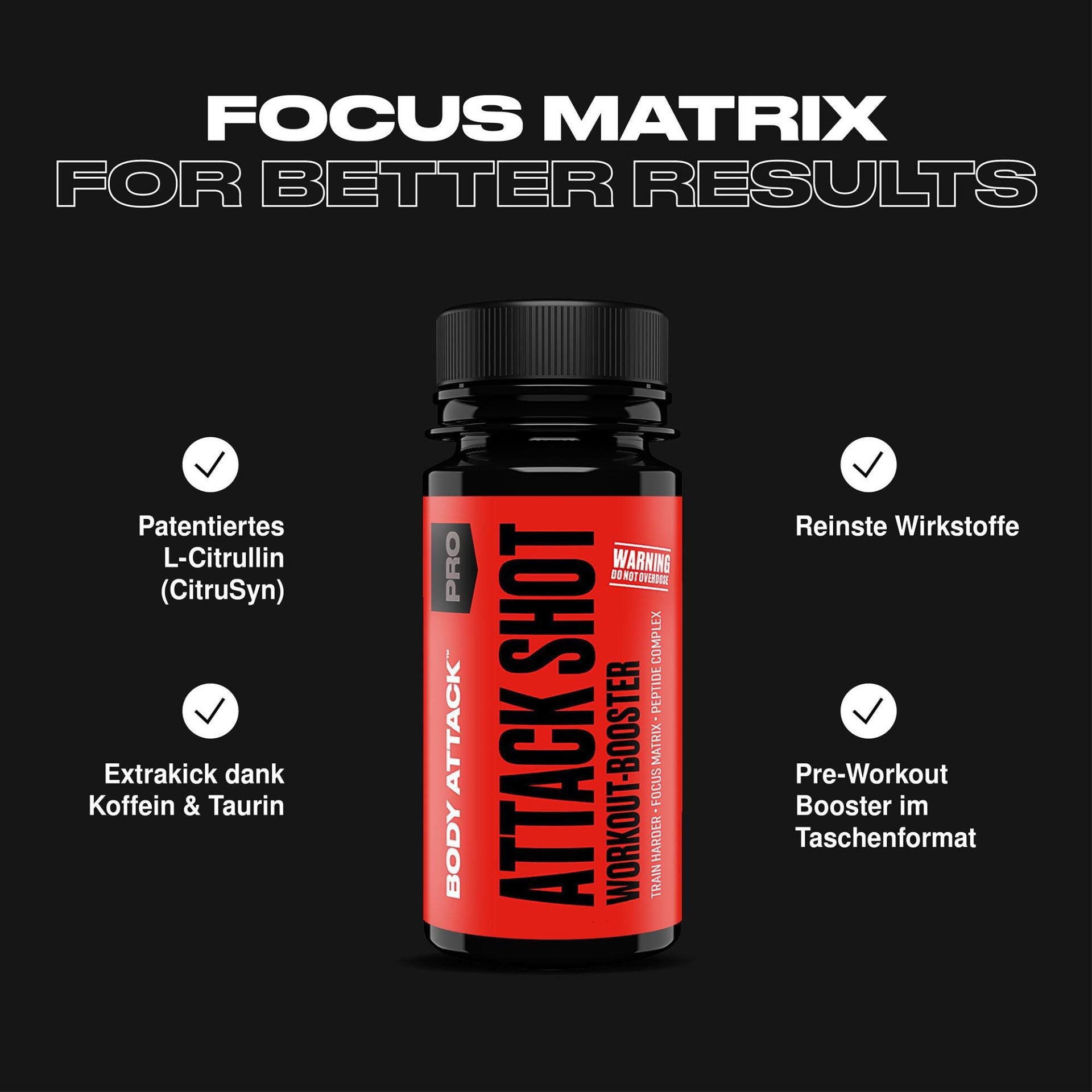 Body Attack Attack Shot 20 x 60ml Grapefruit