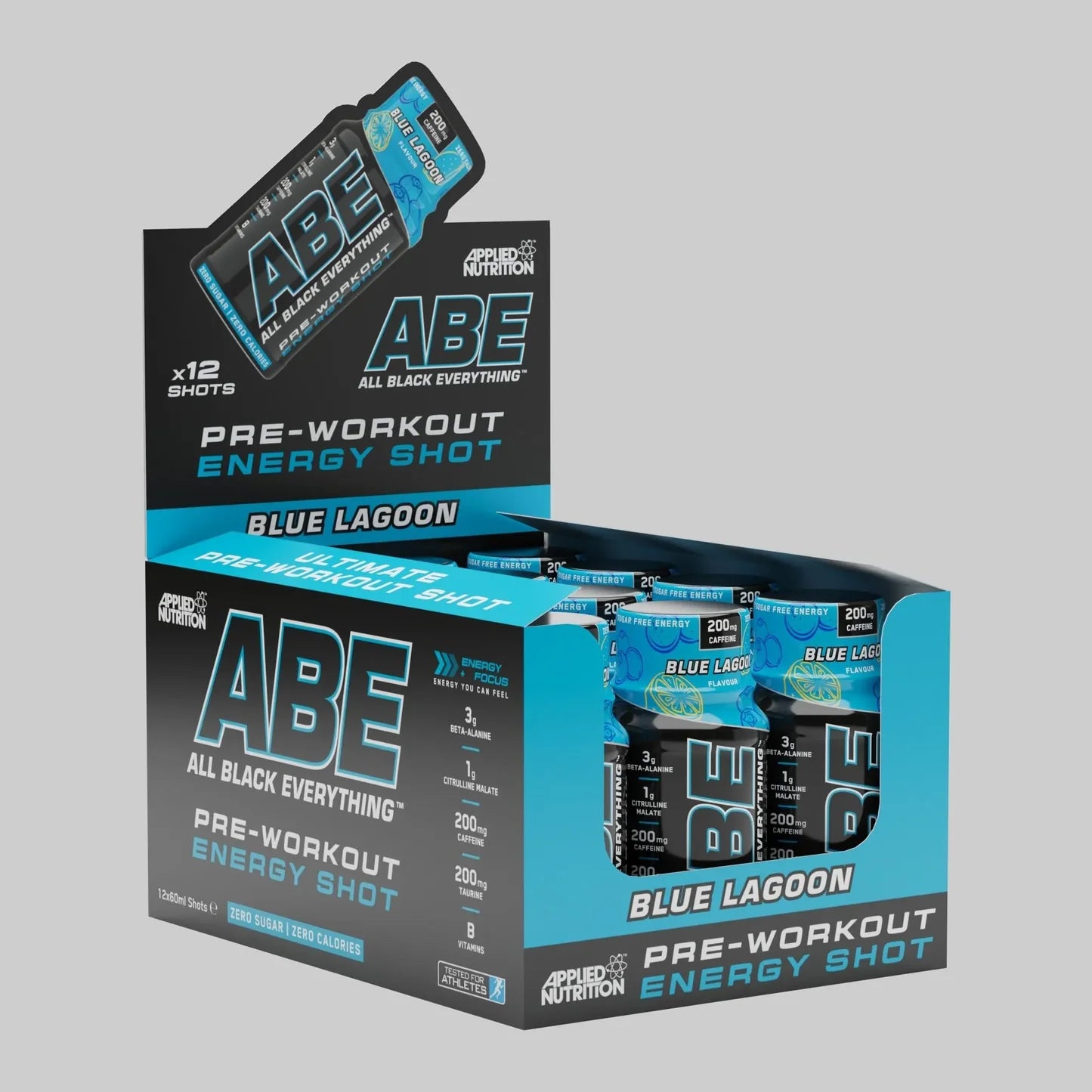 Applied Nutrition ABE Pre-Workout Energy Shot 12 x 60ml Blue Lagoon