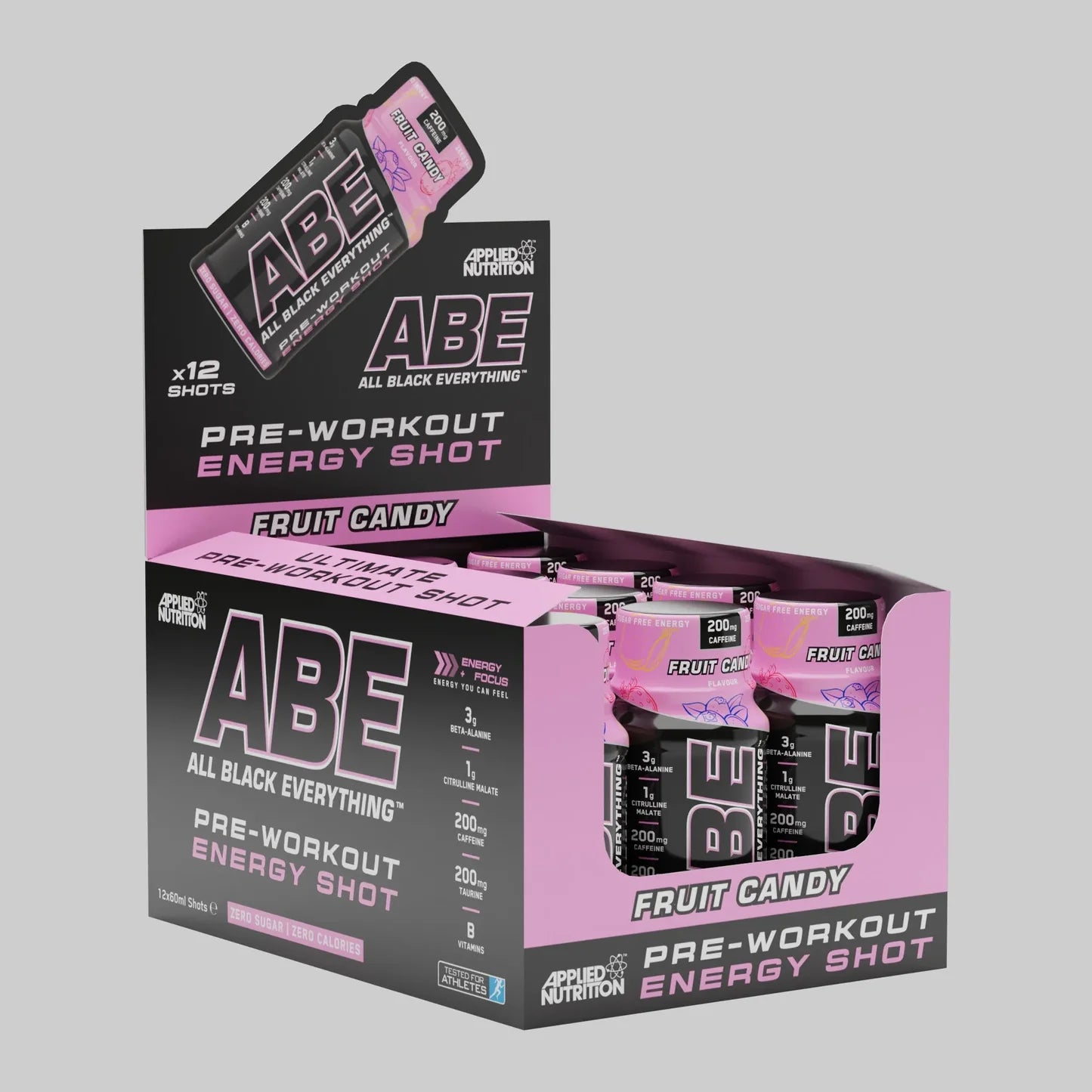 Applied Nutrition ABE Pre-Workout Energy Shot 12 x 60ml Fruit Candy