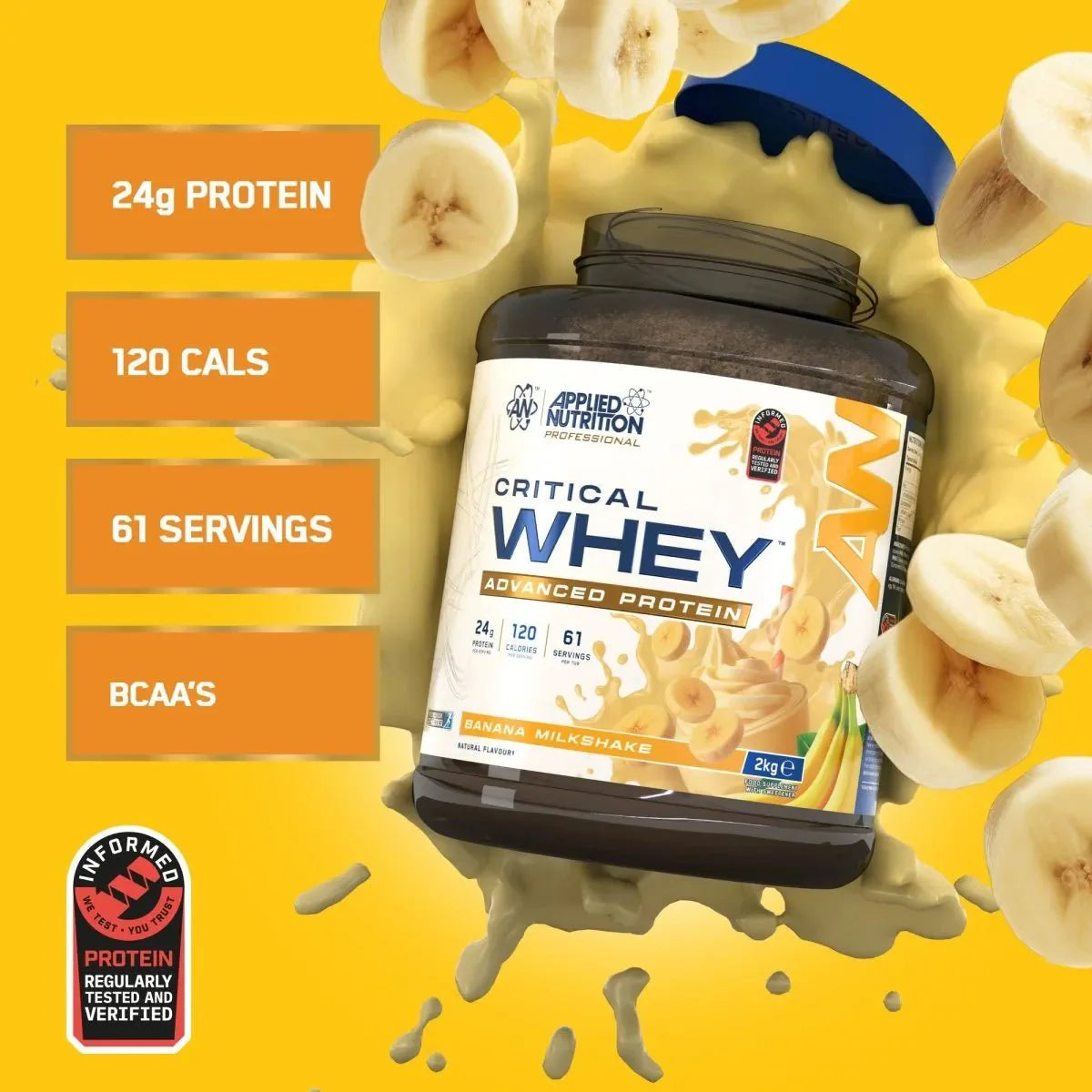 Applied Nutrition Critical Whey Professional 2kg Banana Milkshake