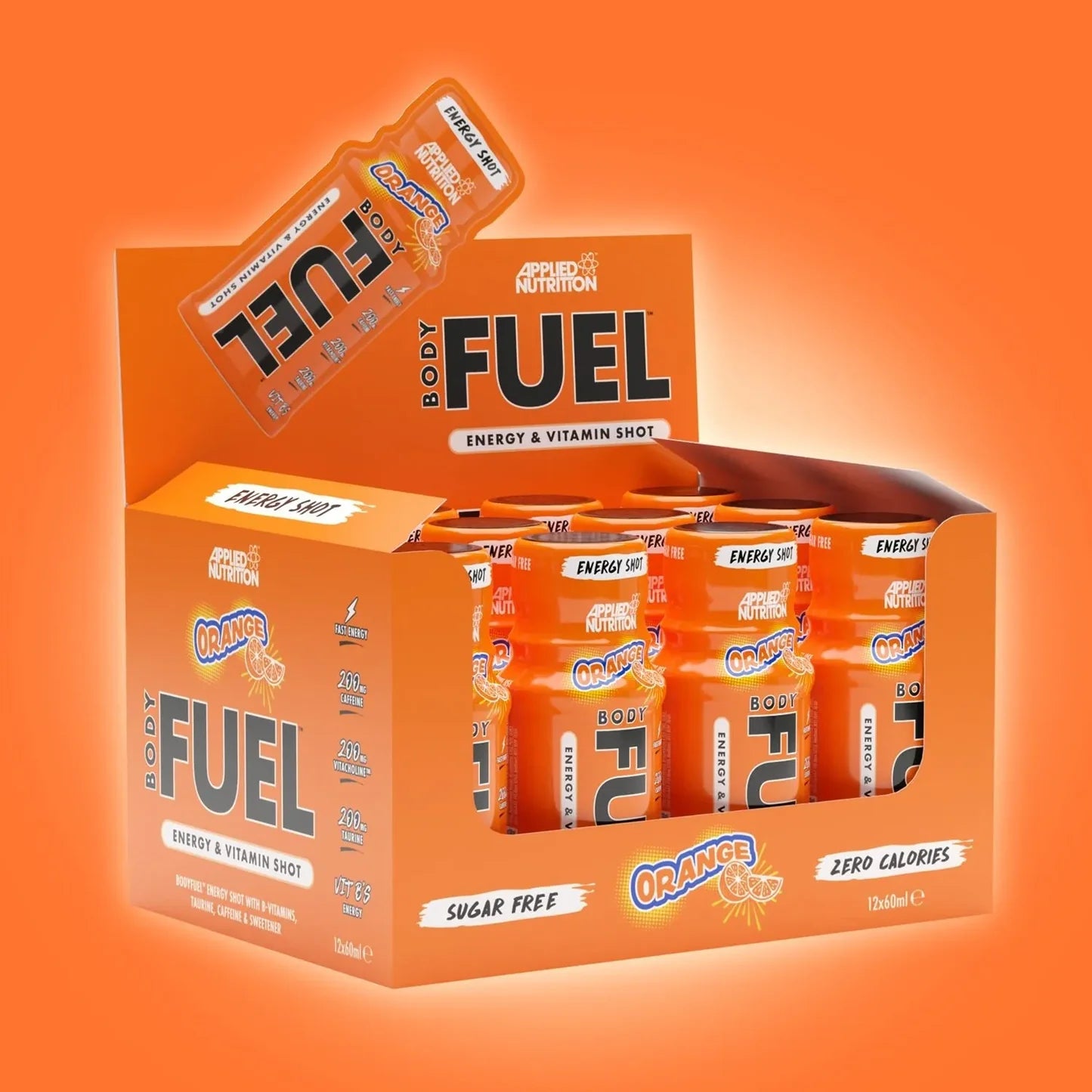 Applied Nutrition Bodyfuel Energy Shots 12 x 60ml Orange