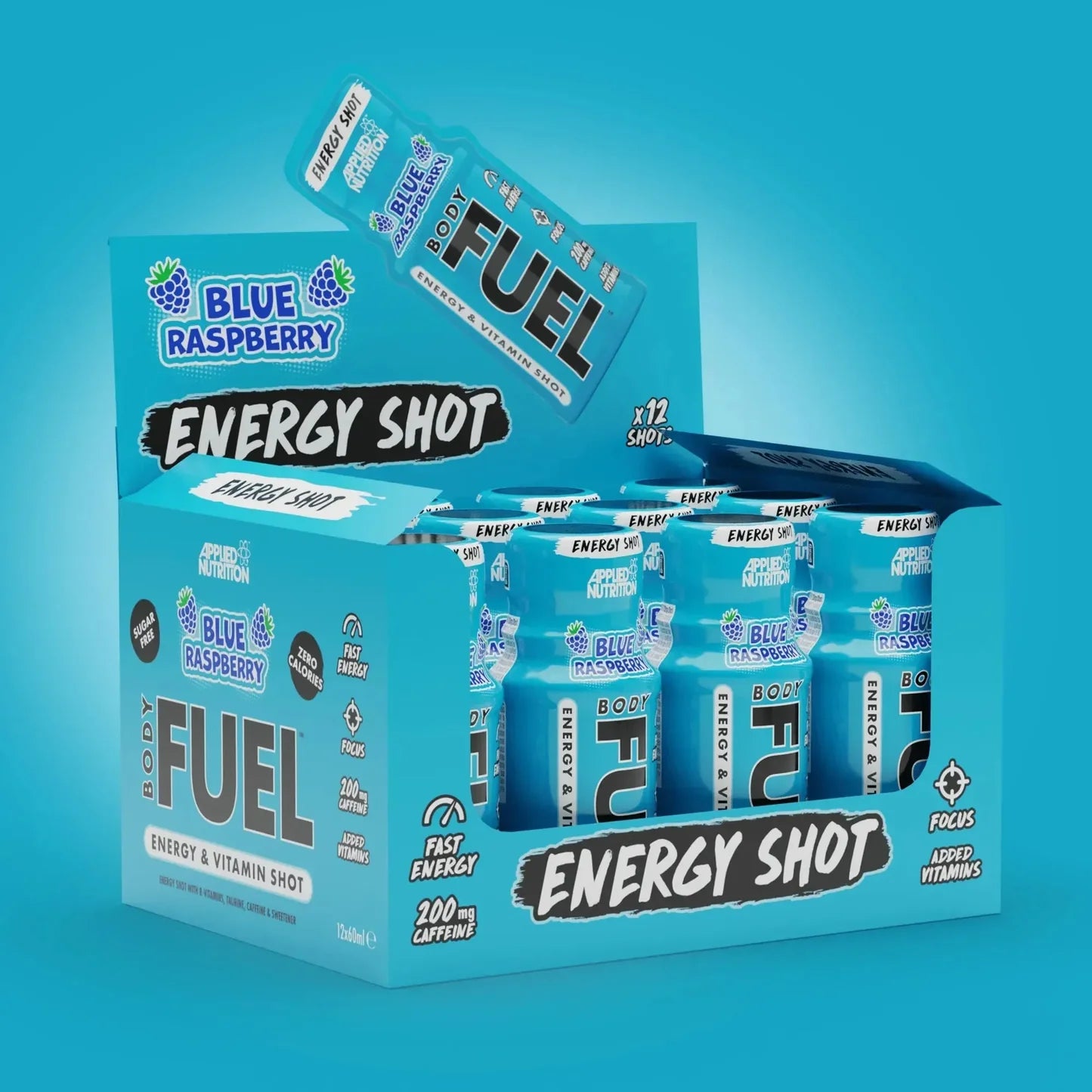 Applied Nutrition Bodyfuel Energy Shots 12 x 60ml Blue Raspberry