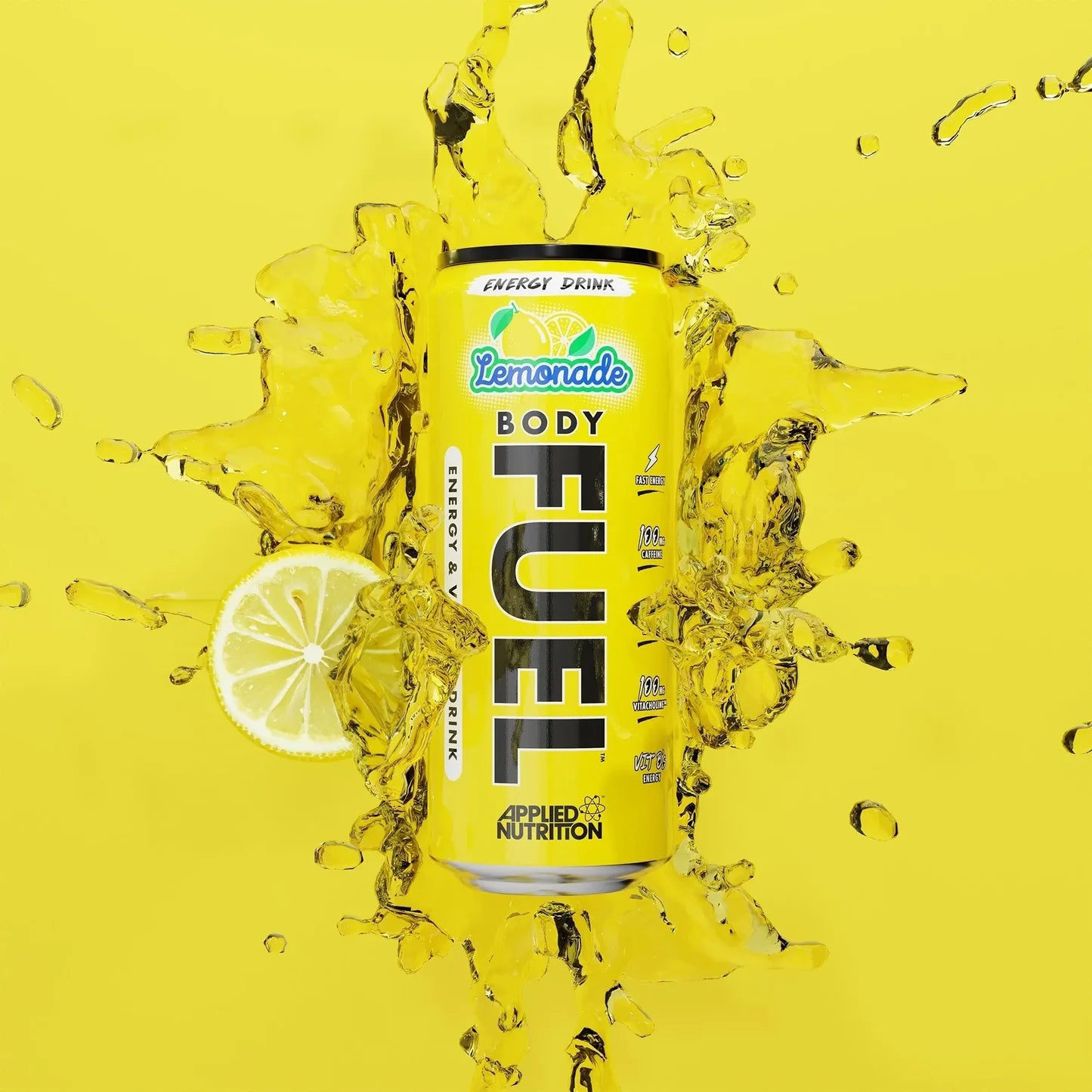 Applied Nutrition Body Fuel Energy Drink 12 x 330ml Lemonade