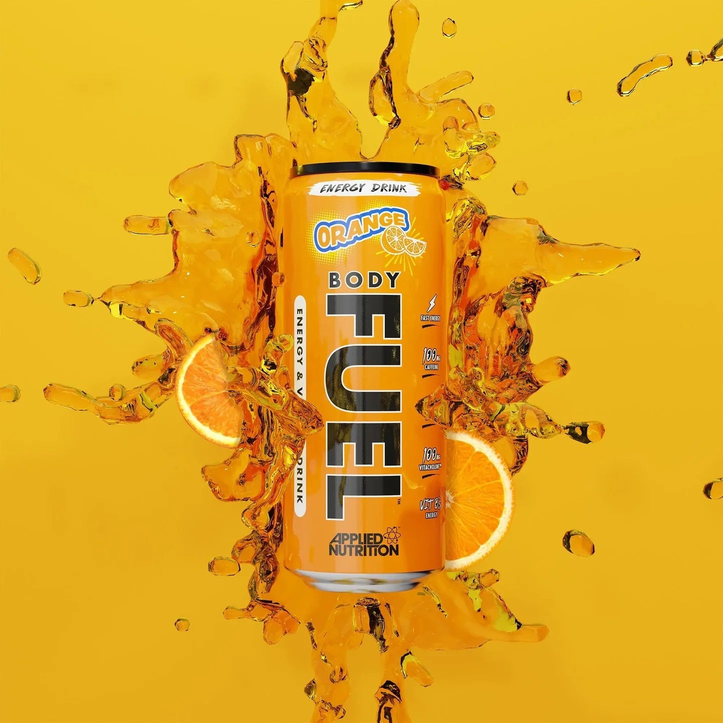 Applied Nutrition Body Fuel Energy Drink 12 x 330ml Orange