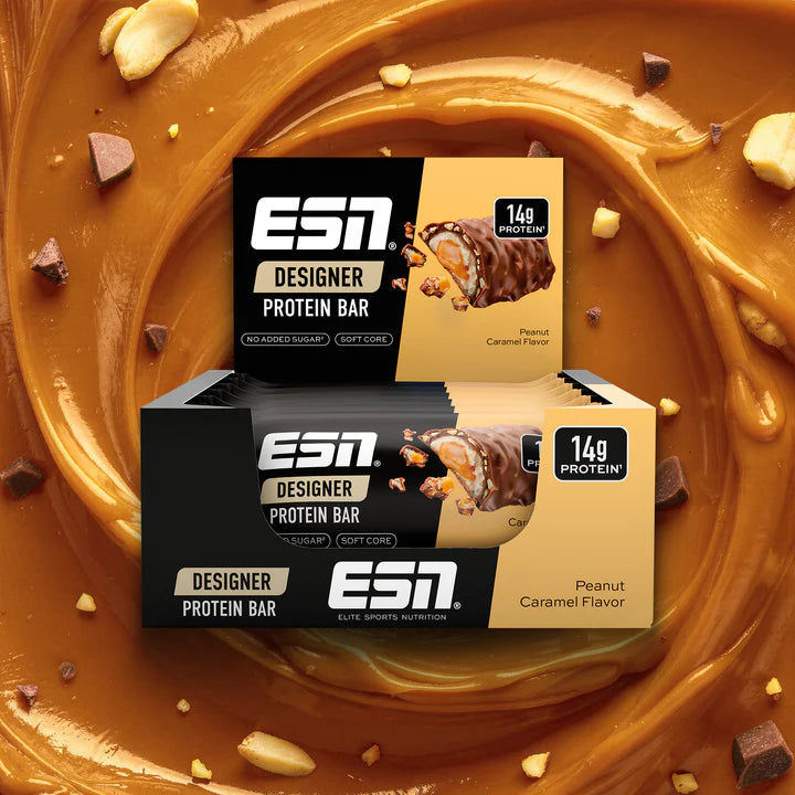ESN Designer Protein Bar 12 x 45g Peanut Caramel