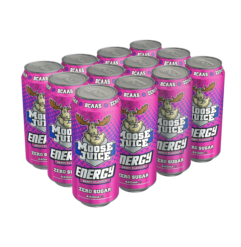 Muscle Moose Juice Energy Drink 12 x 440ml Berry