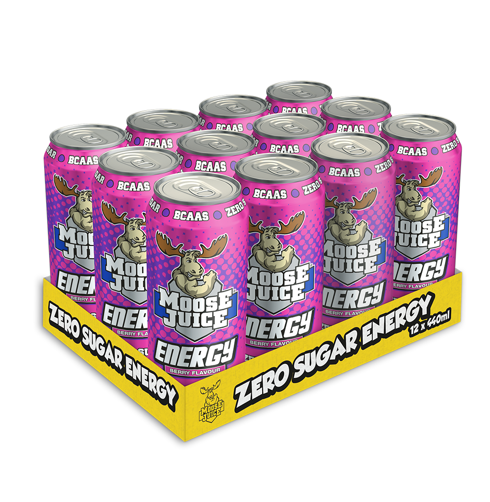 Muscle Moose Juice Energy Drink 12 x 440ml Berry