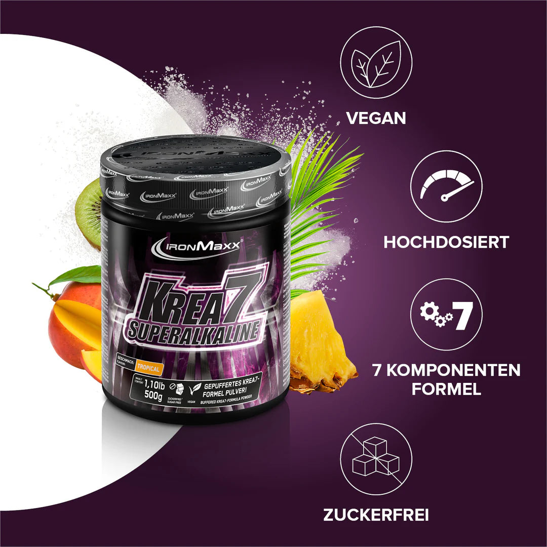 IronMaxx Krea7 Superalkaline Powder 500g Tropical