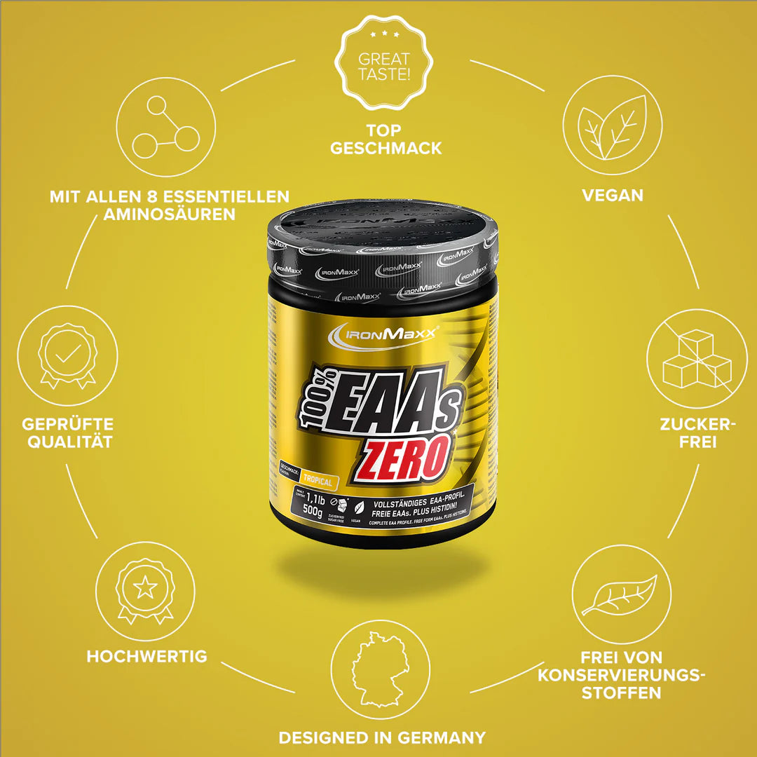 IronMaxx 100% EAAs Zero 500g Tropical
