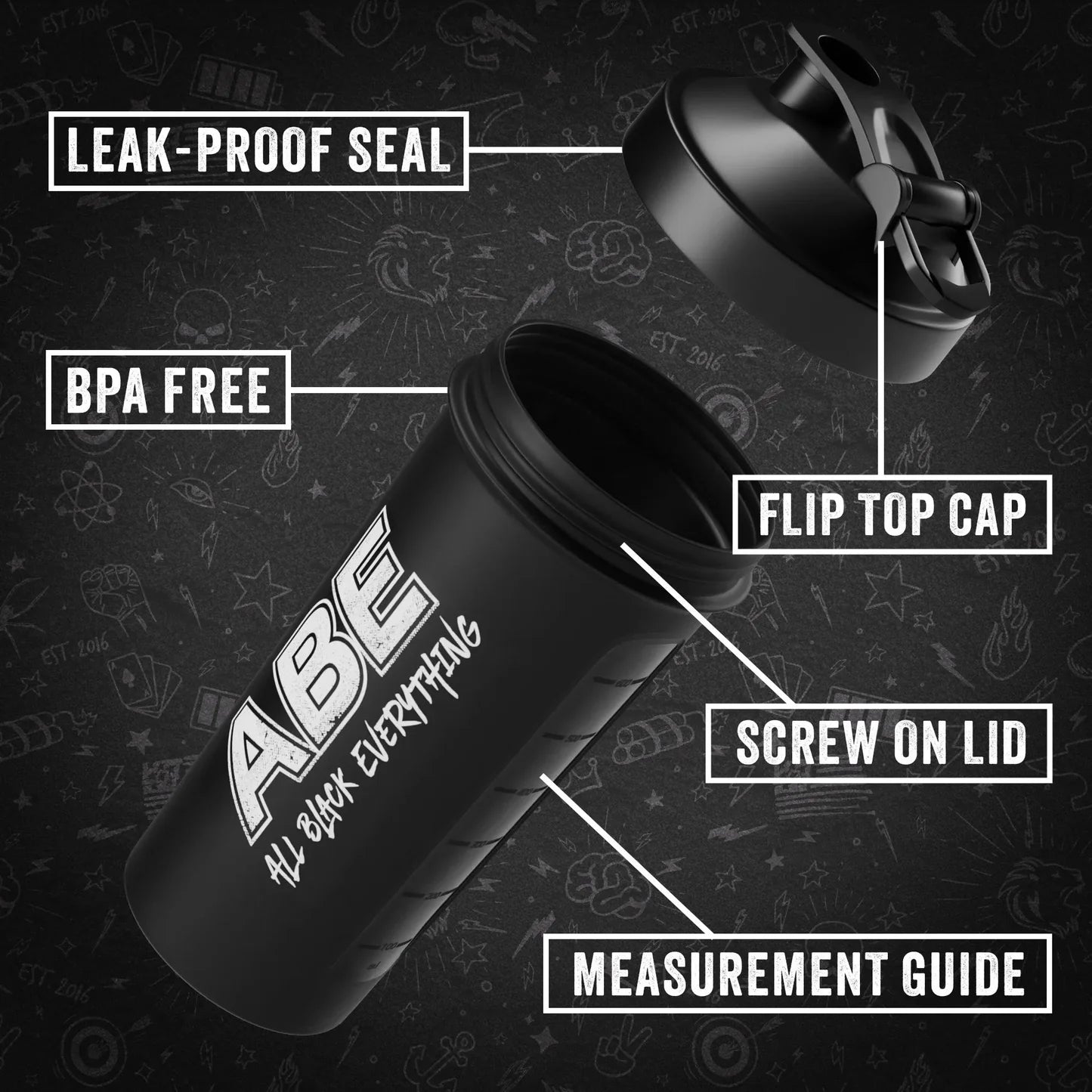 Applied Nutrition ABE Shaker 700ml Black