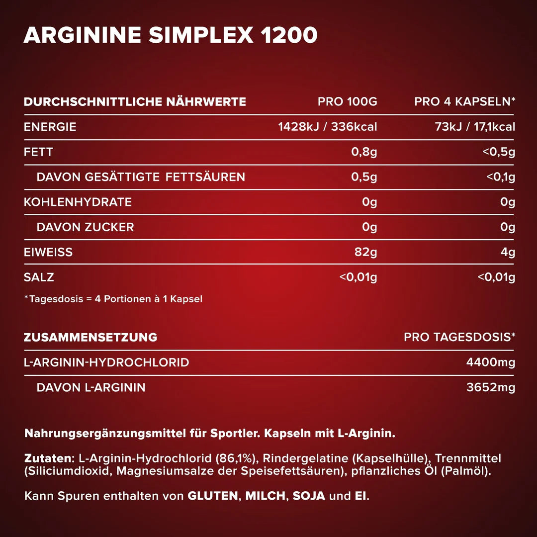 IronMaxx Arginin Simplex 260 Kapseln