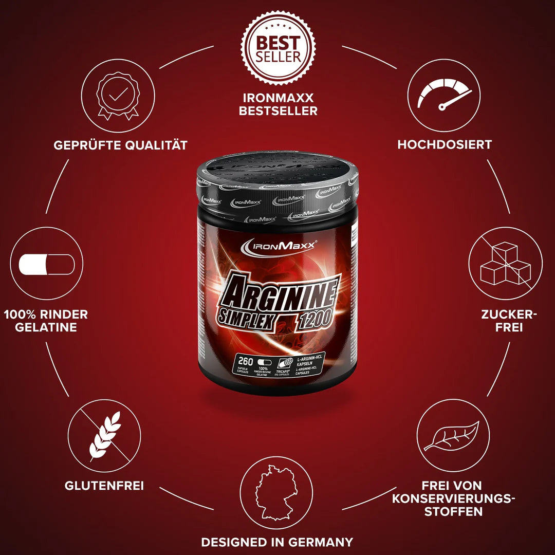 IronMaxx Arginin Simplex 260 Kapseln