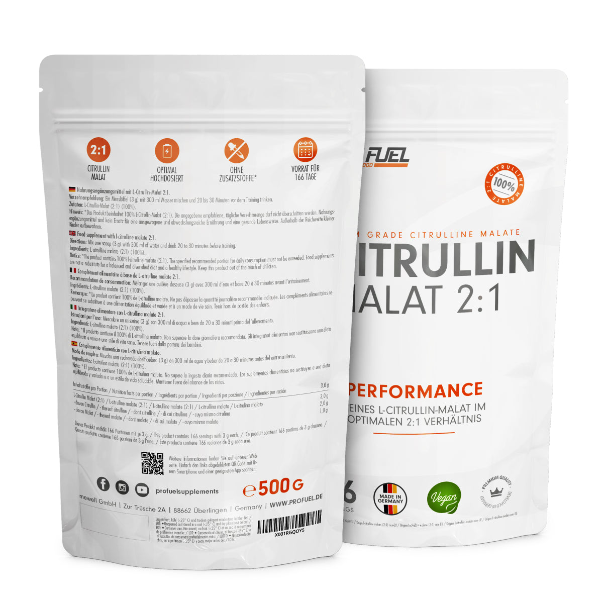 ProFuel L-CITRULLIN MALAT 2:1 Matrix 500g
