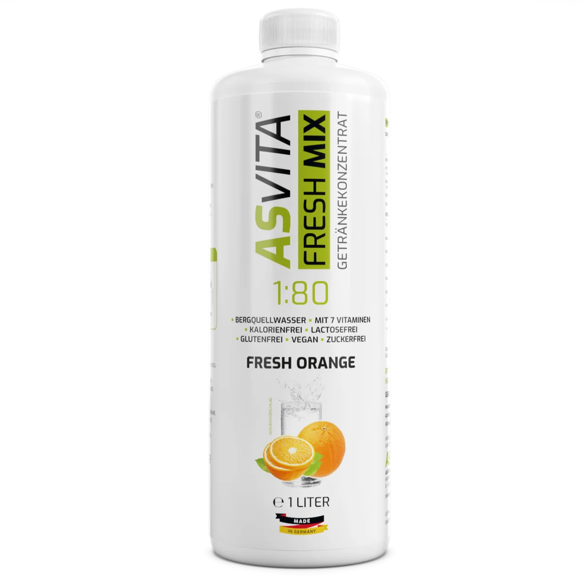 ASVita Fresh Mix Getränkekonzentrat 1:80 1L Fresh Orange