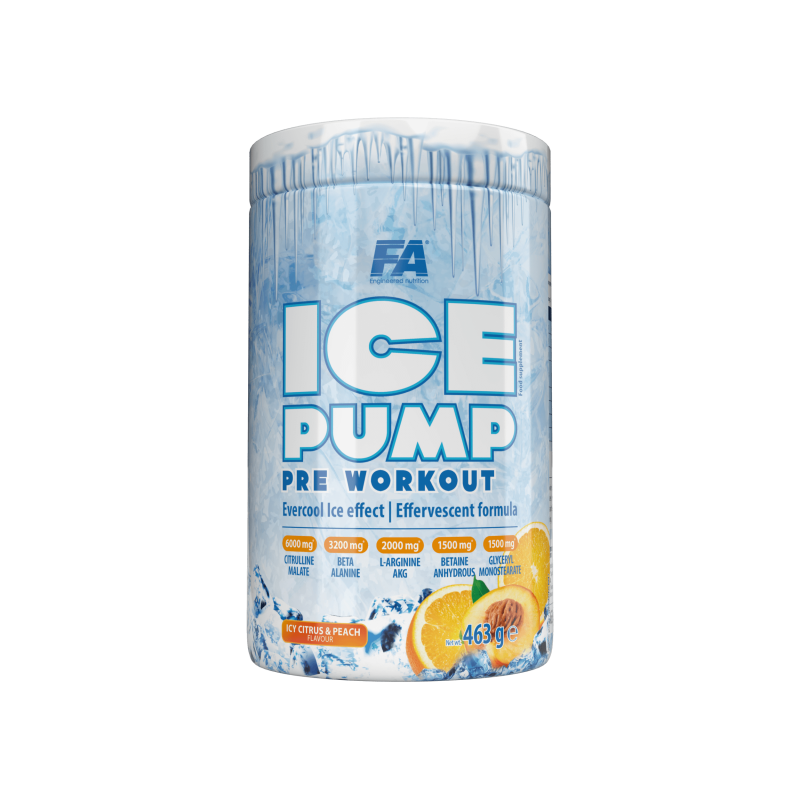 FA Nutrition ICE Pump Pre Workout 463g Icy Citrus & Peach