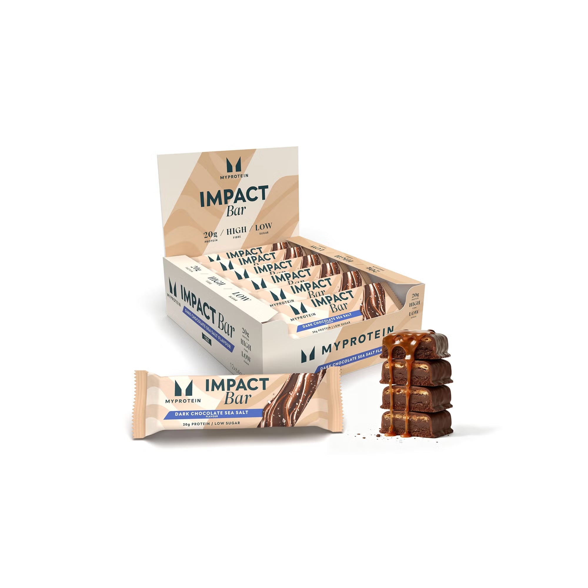 MyProtein Impact Bar 12 x 64g Dark Chocolate Sea Salt