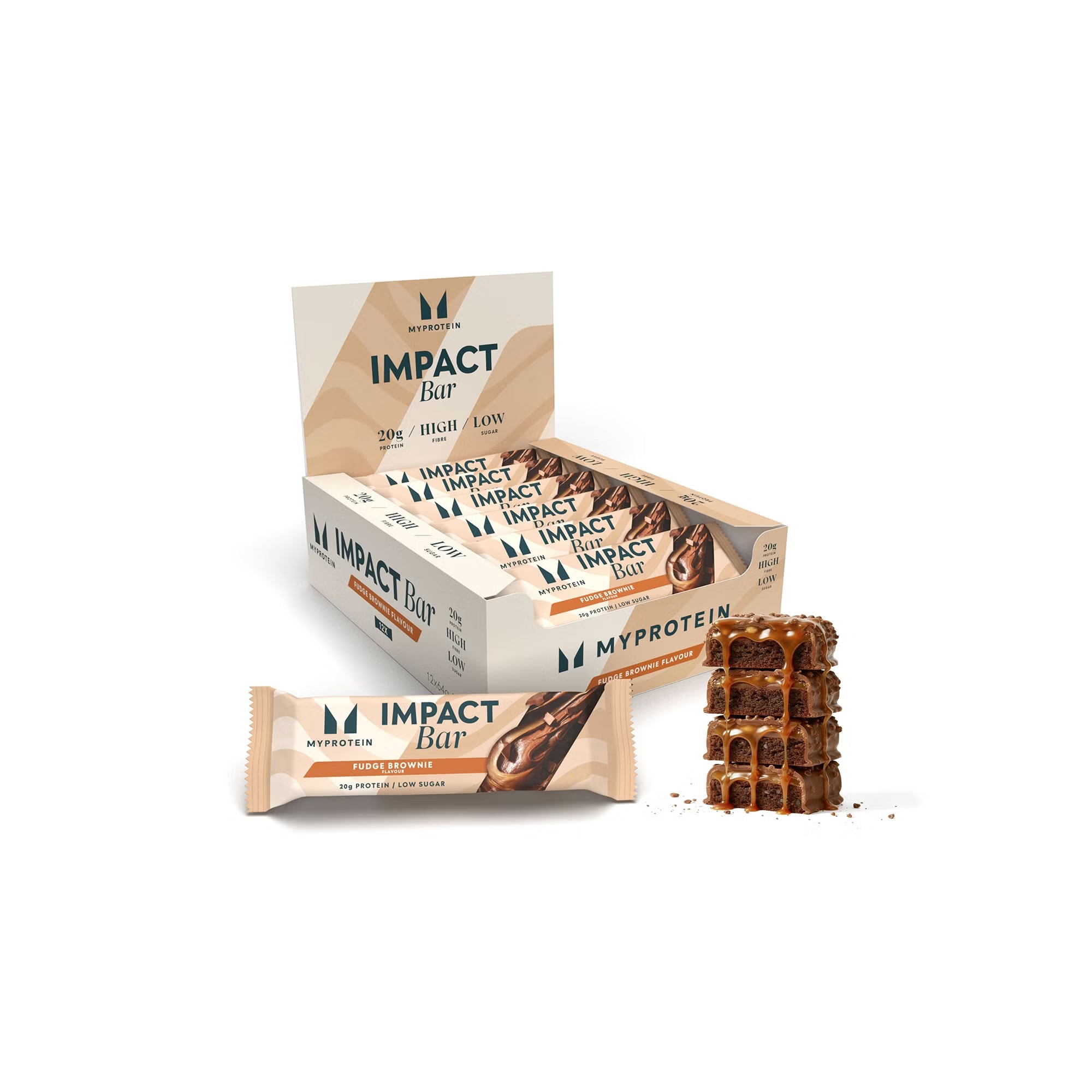 MyProtein Impact Bar 12 x 64g Fudge Brownie