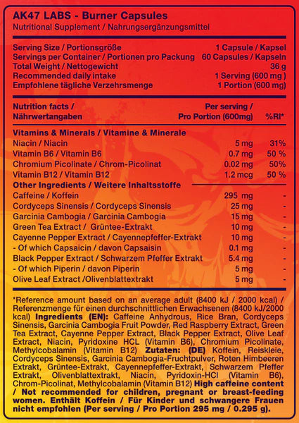 AK47 Labs Fatburner 60 Kapseln