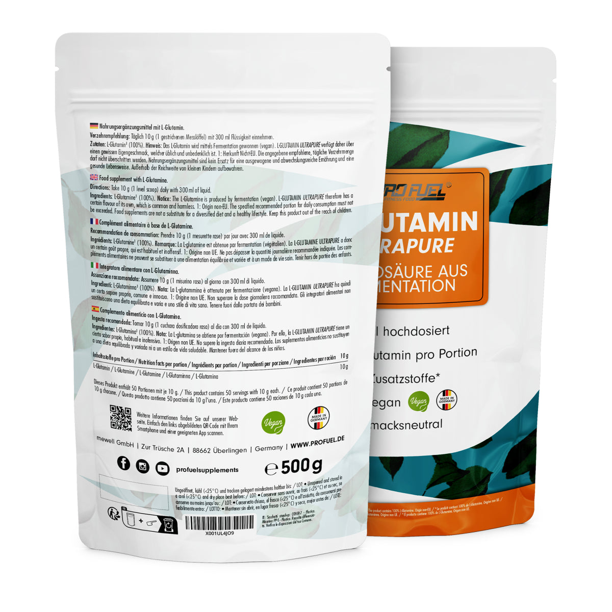 ProFuel L-GLUTAMIN Ultrapure 500g