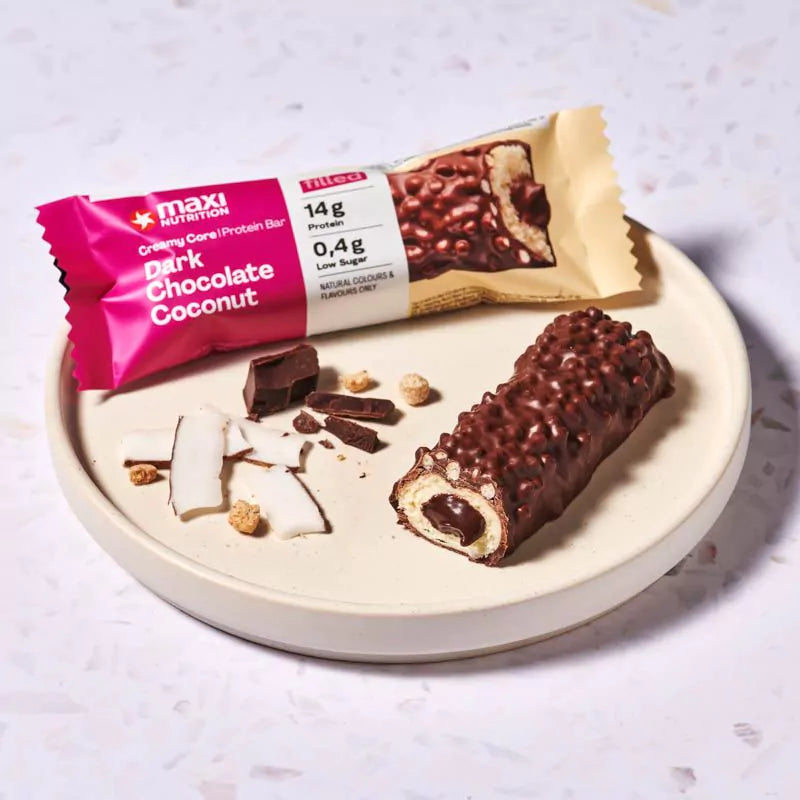 MaxiNutrition Creamy Core Protein Bar 12 x 45g Dark Chocolate Coconut